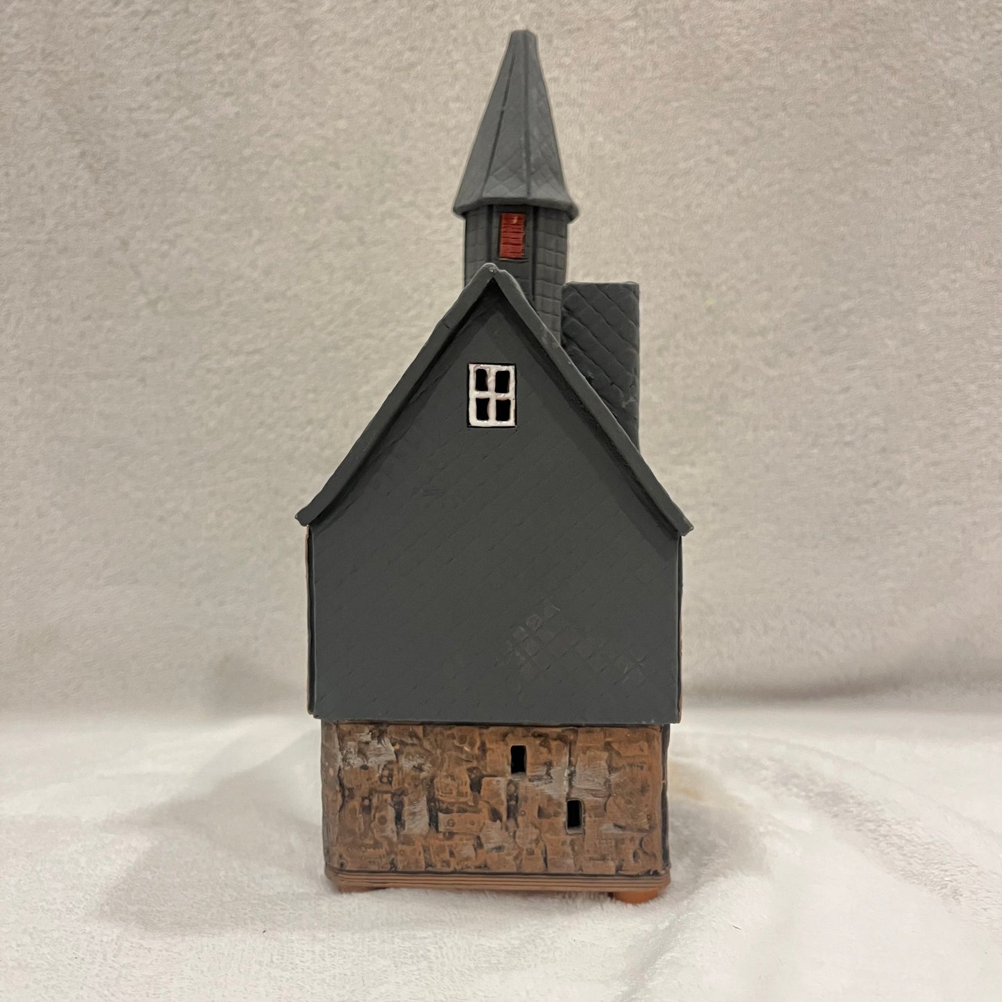 Christmas Ceramic House Art Tealight Candle Holder Room Decoration Handcrafted Collectible Miniature House (G192)