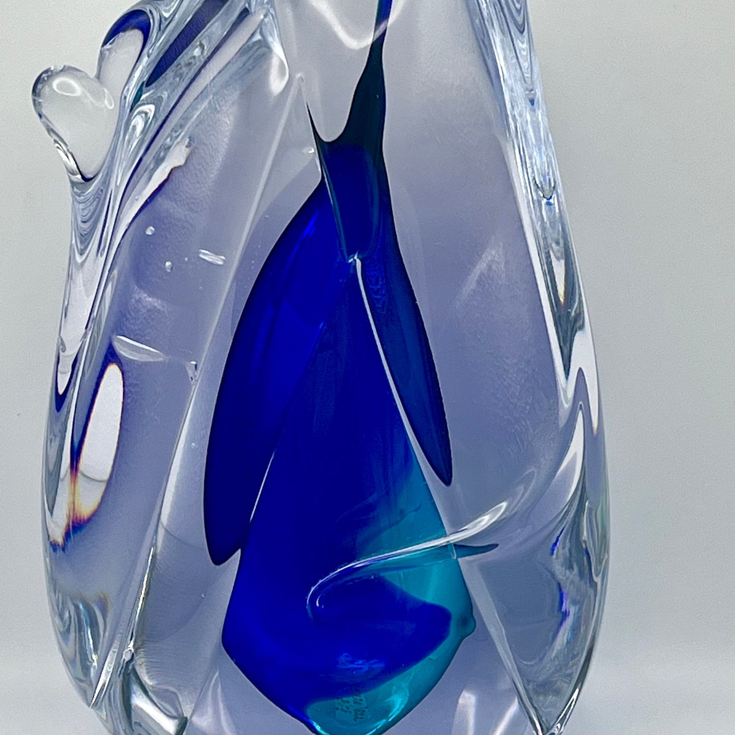 Handmade Blown Art Glass Shaped Sculpture