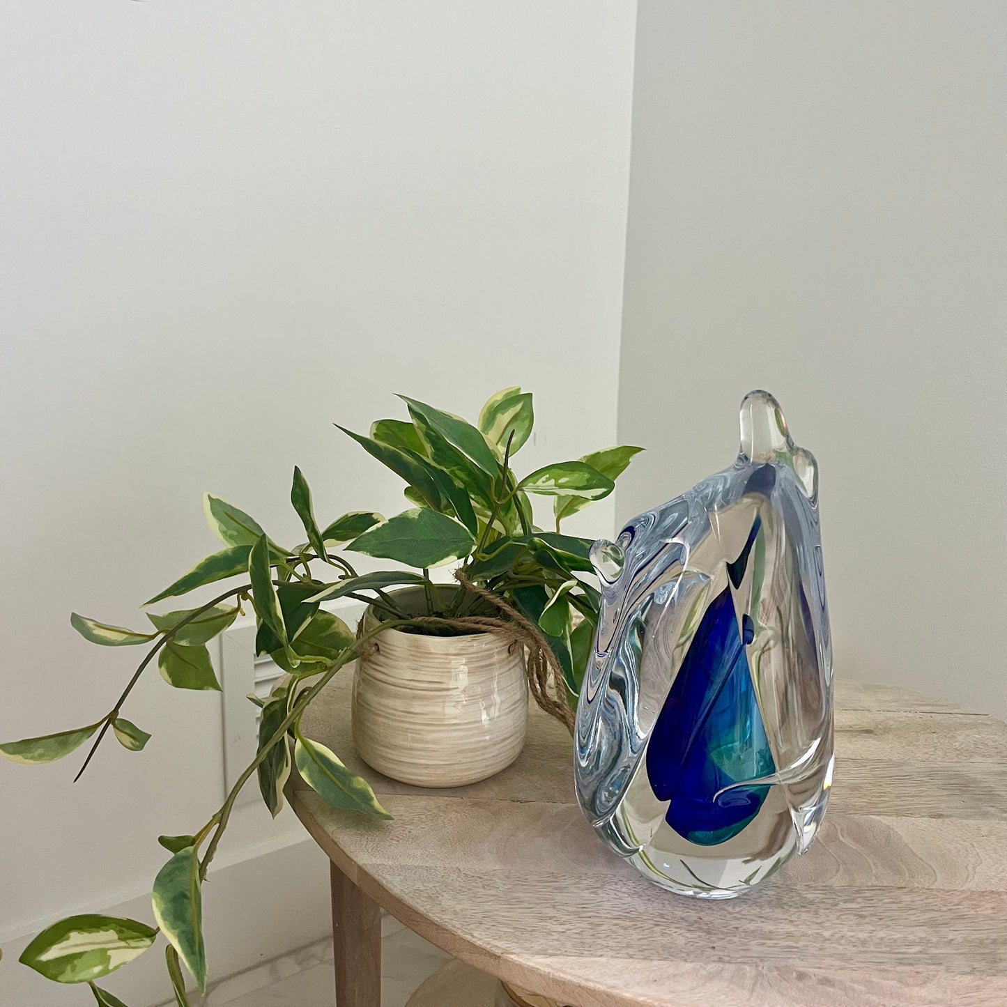 Handmade Blown Art Glass Shaped Sculpture