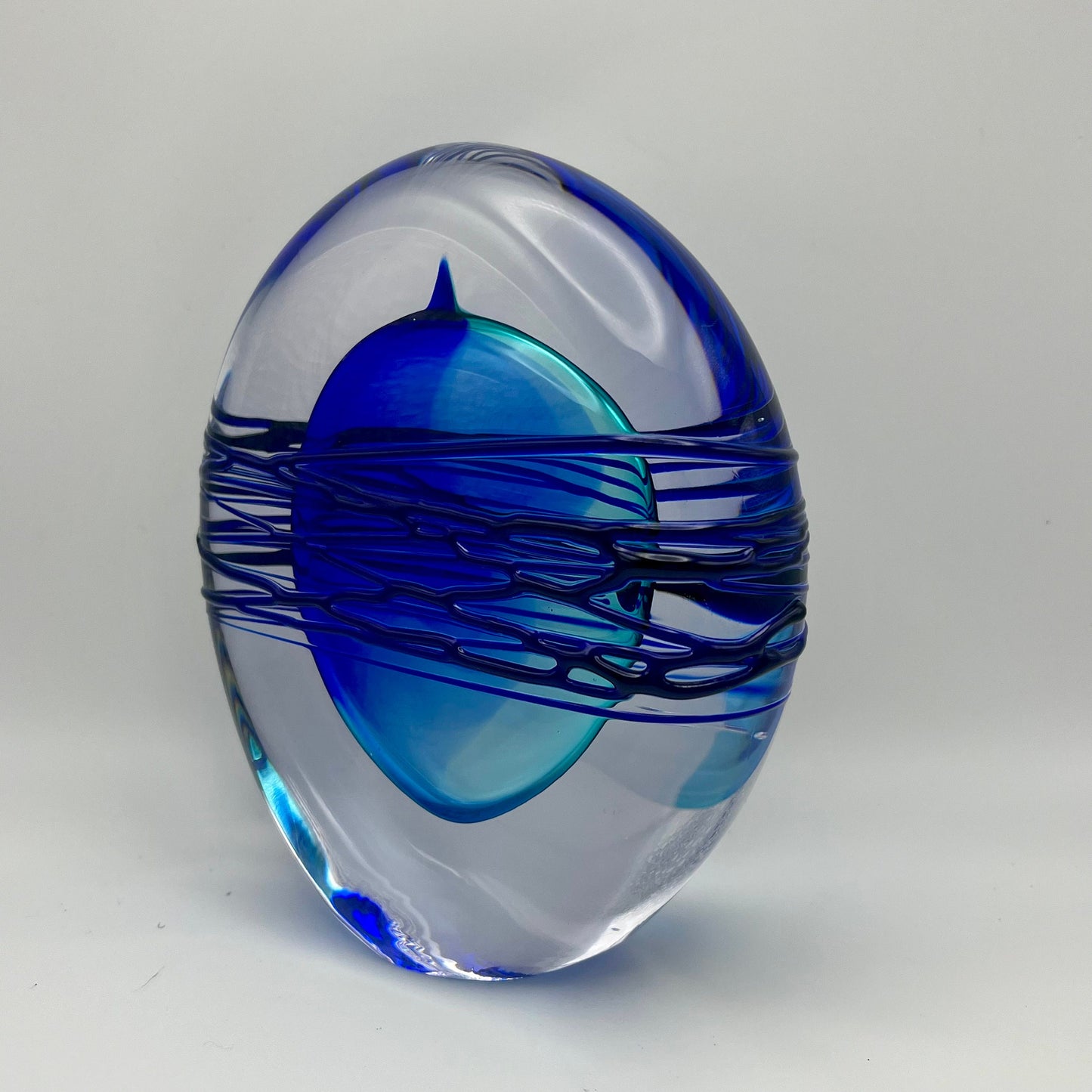 Handmade Blown Art Glass Shaped Sculpture