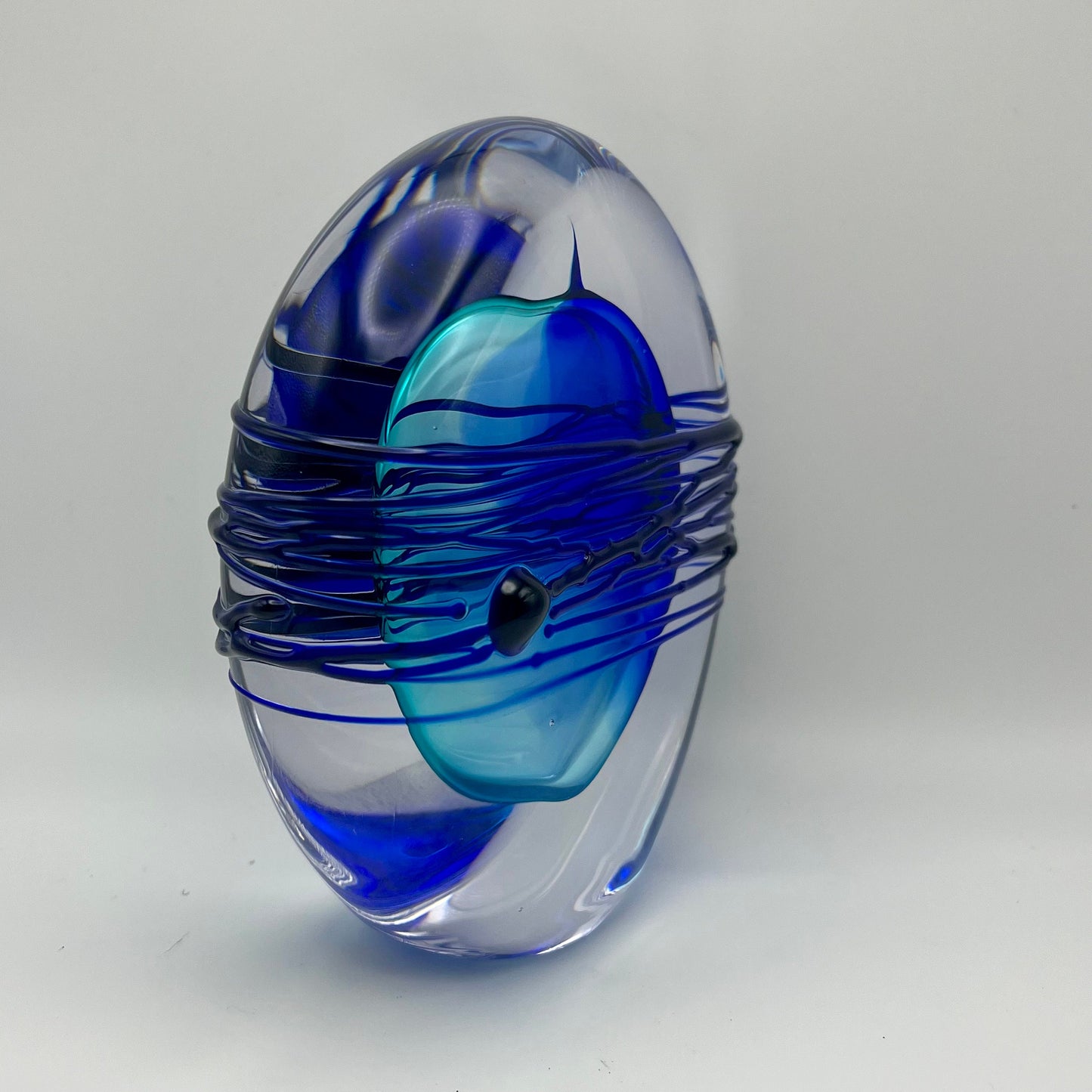 Handmade Blown Art Glass Shaped Sculpture