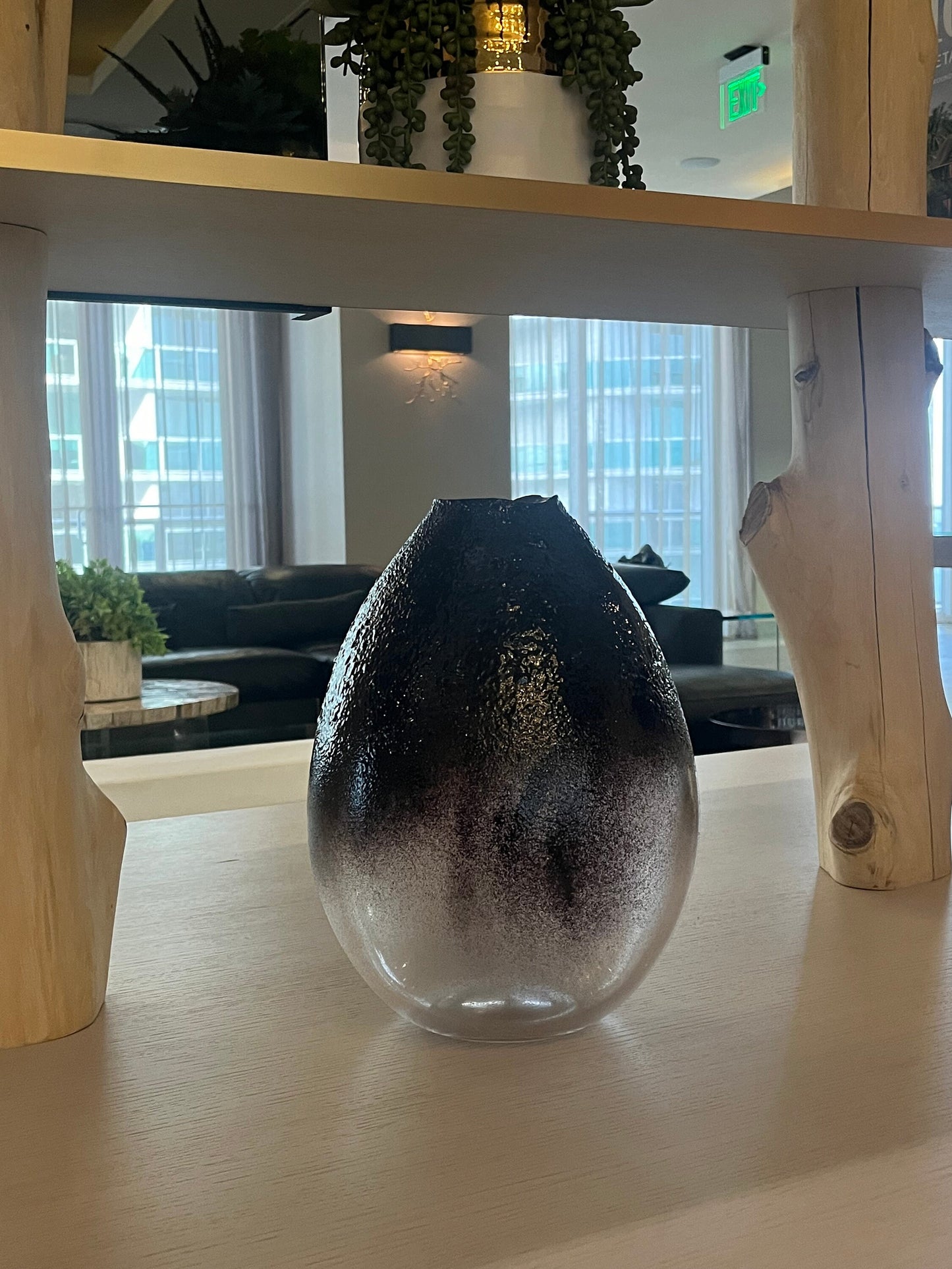 Handmade Blown Art Glass Vase for Home Decor and Room Decoration "Earth Heritage"