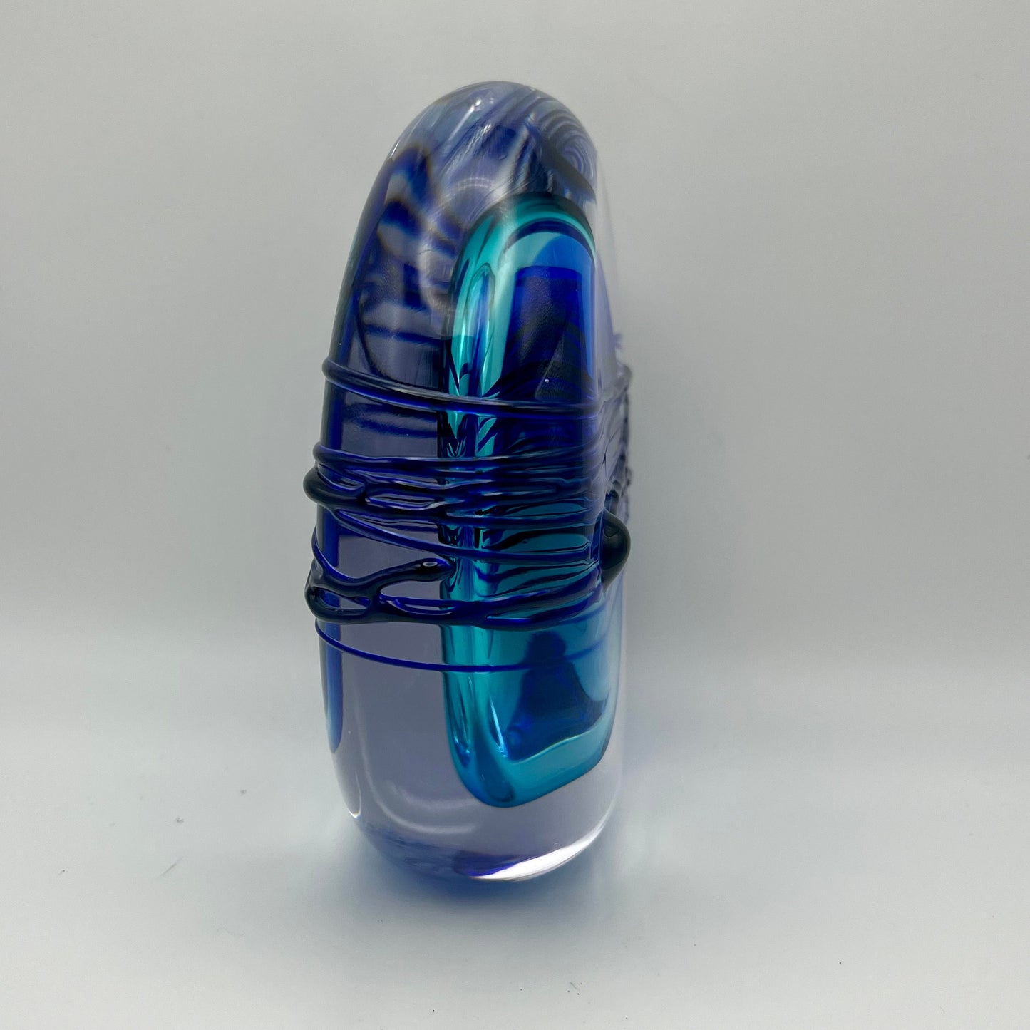 Handmade Blown Art Glass Shaped Sculpture