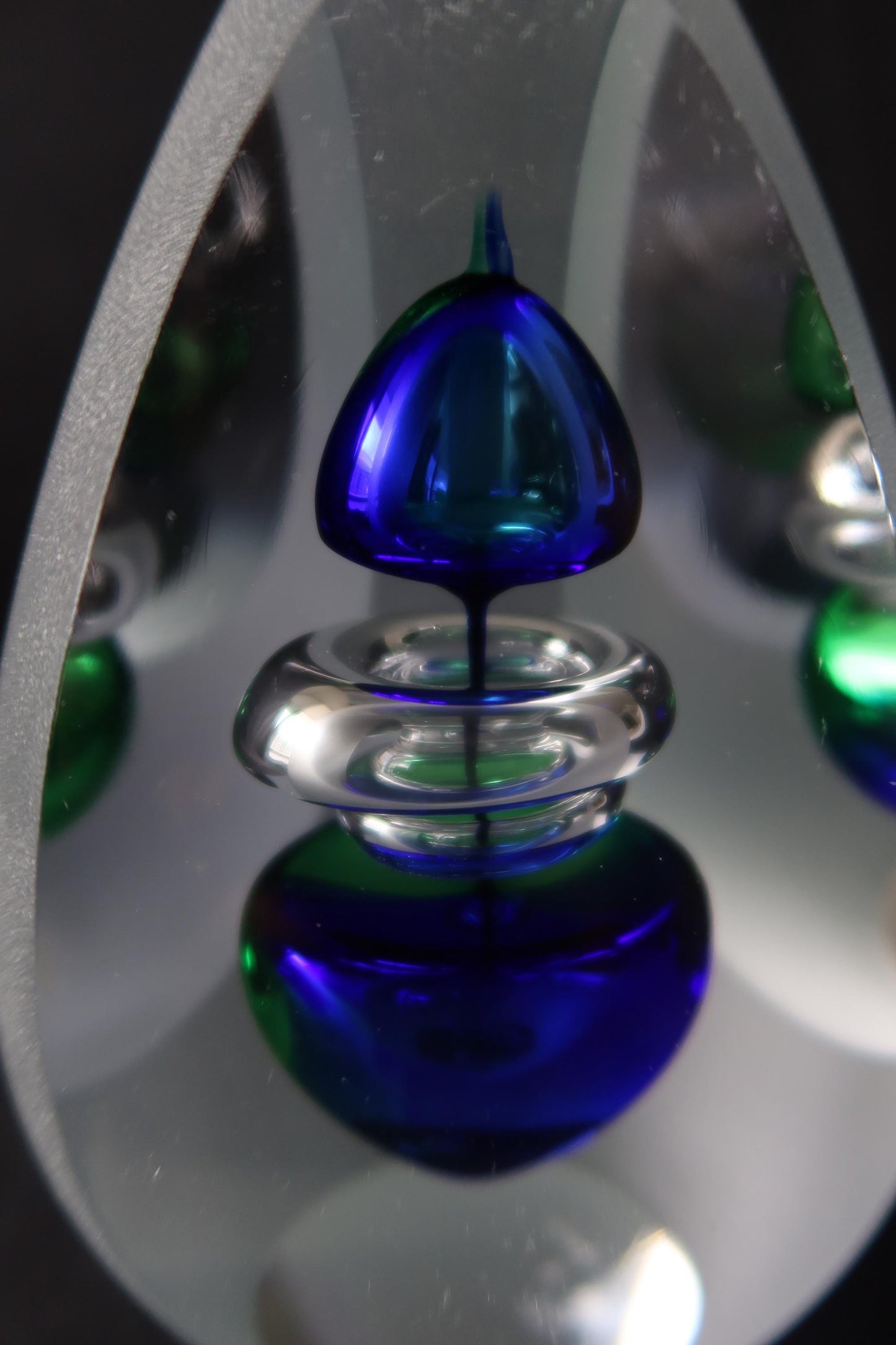 Handmade Blown Art Glass Shaped Sculpture