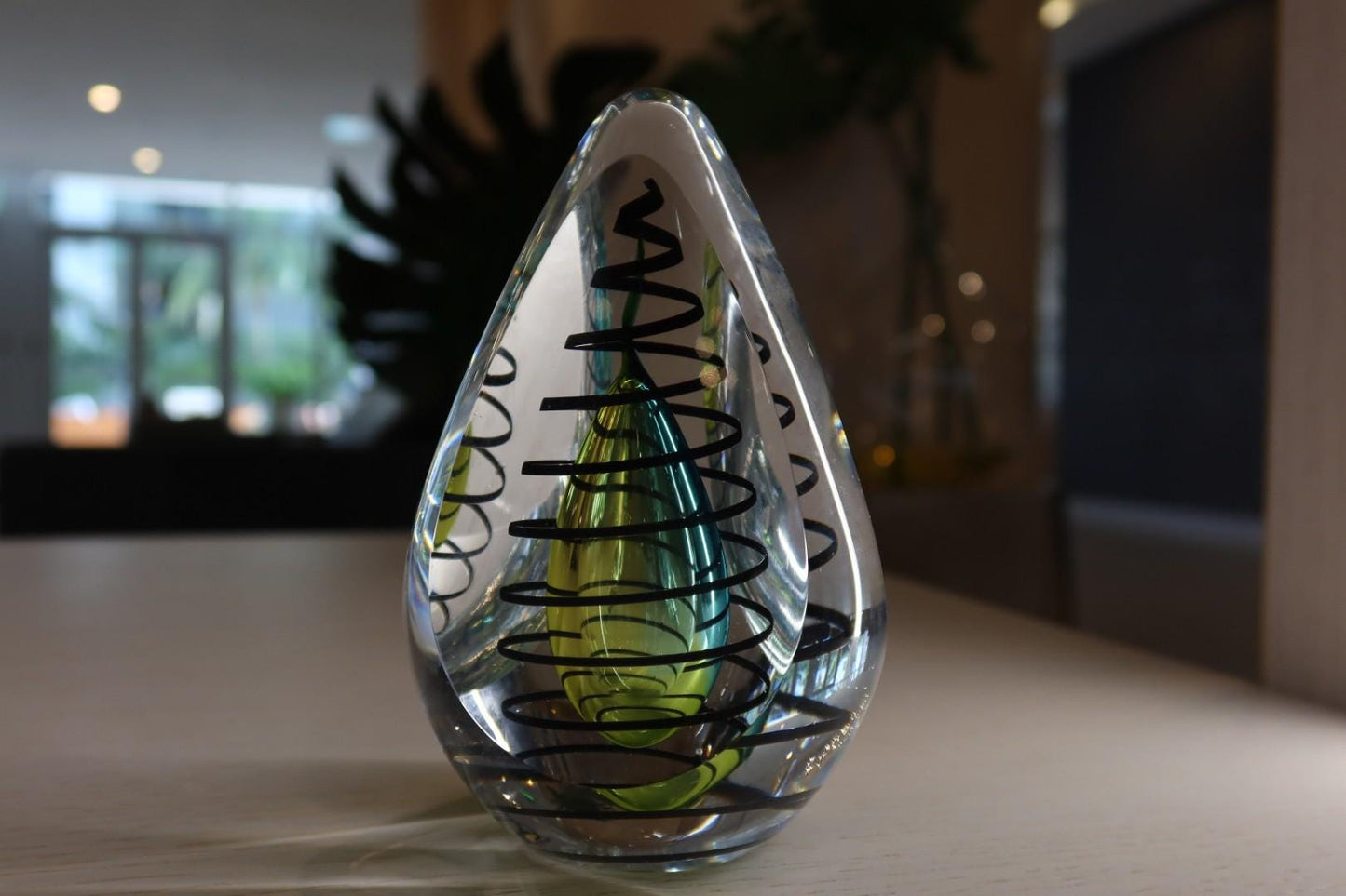 Handmade Blown Art Glass Shaped Sculpture