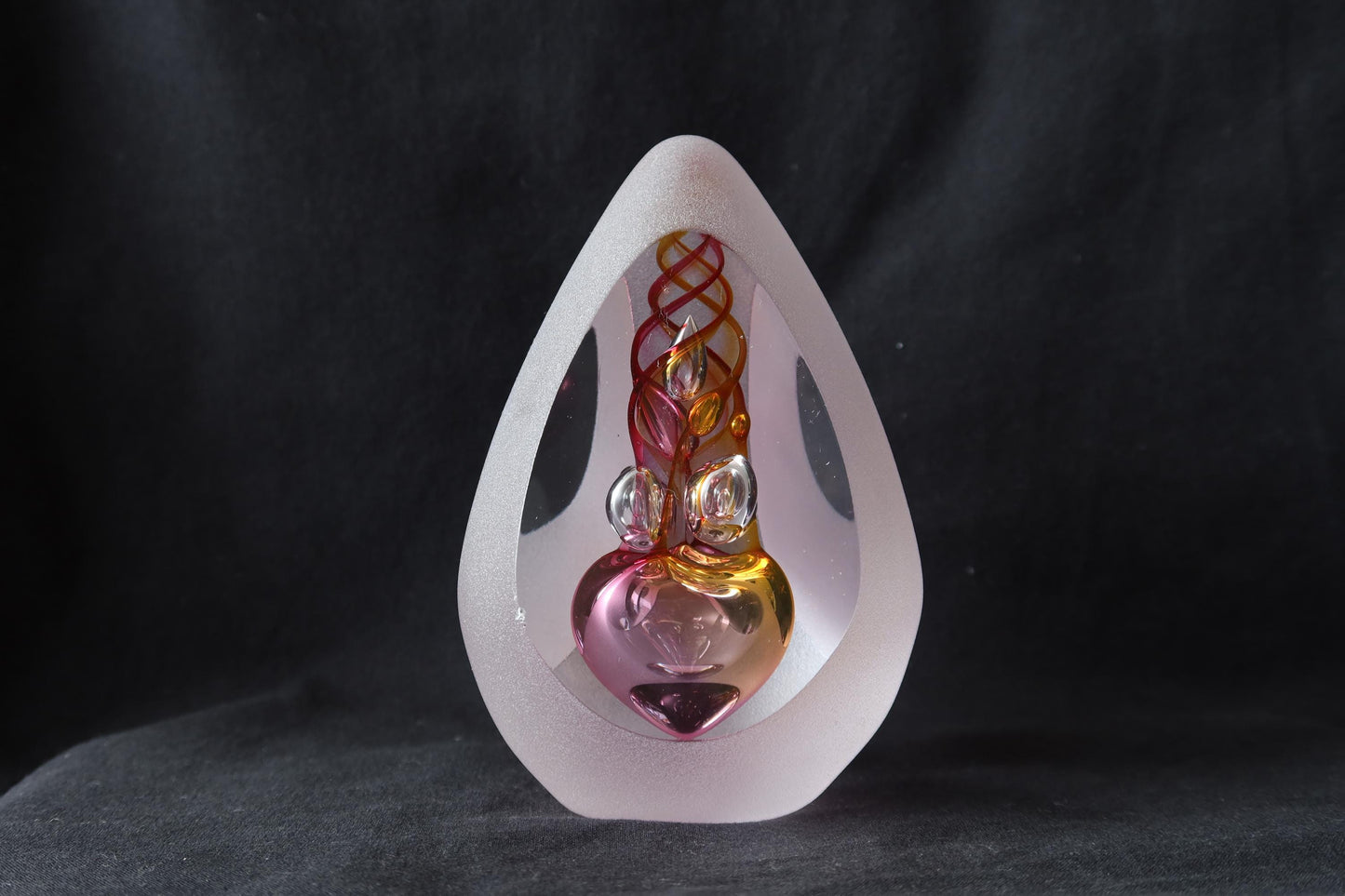 Handmade Blown Art Glass Shaped Sculpture