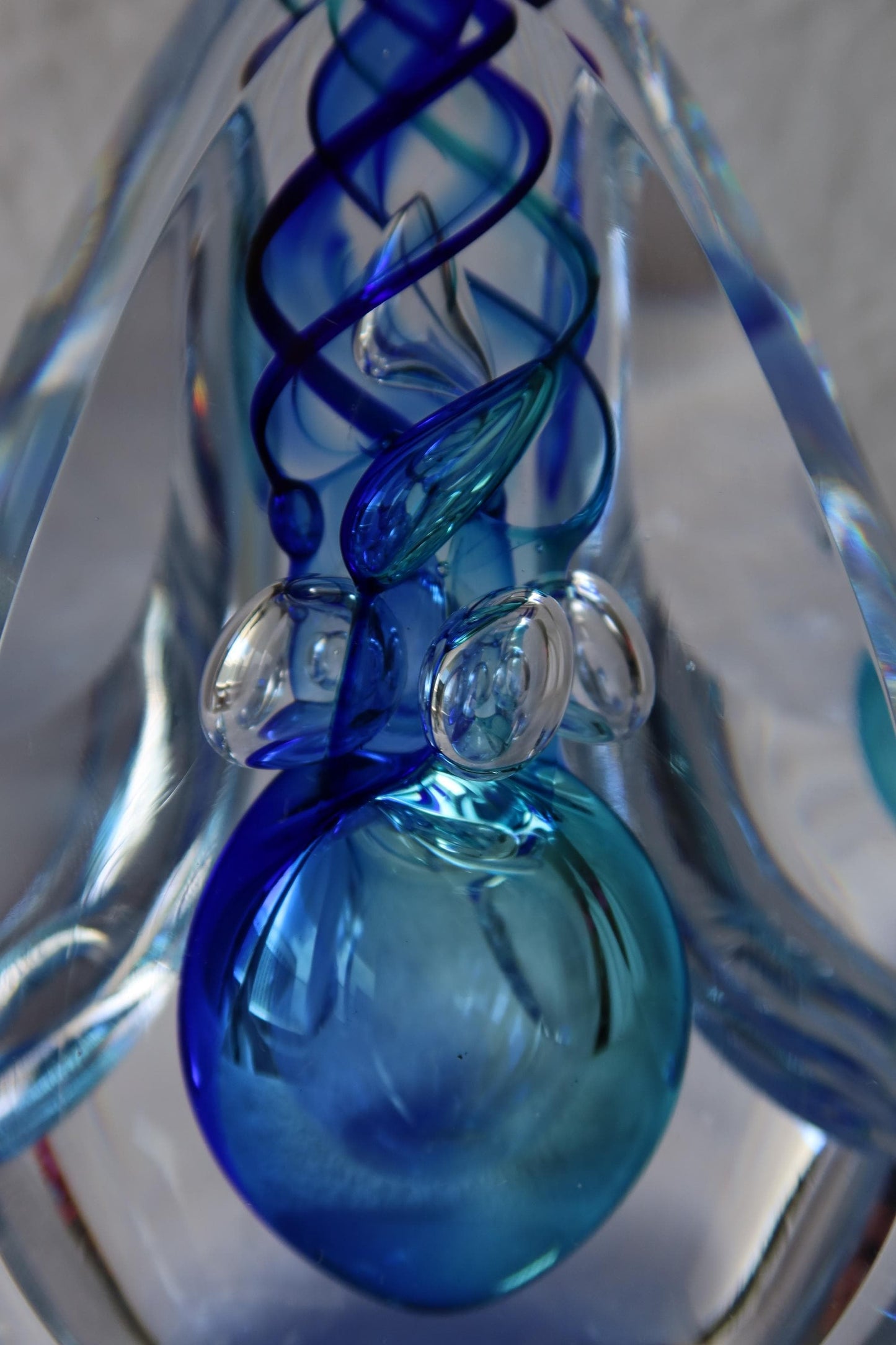 Handmade Blown Art Glass Shaped Sculpture