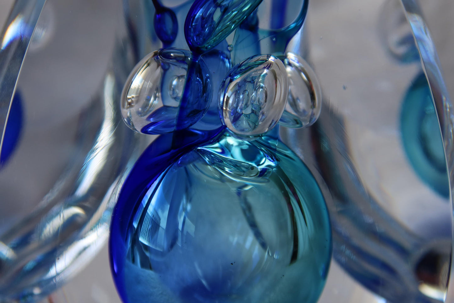 Handmade Blown Art Glass Shaped Sculpture