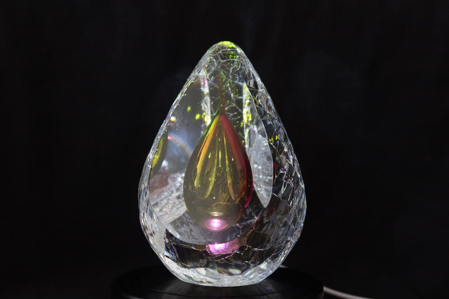 Handmade Blown Art Glass Shaped Sculpture