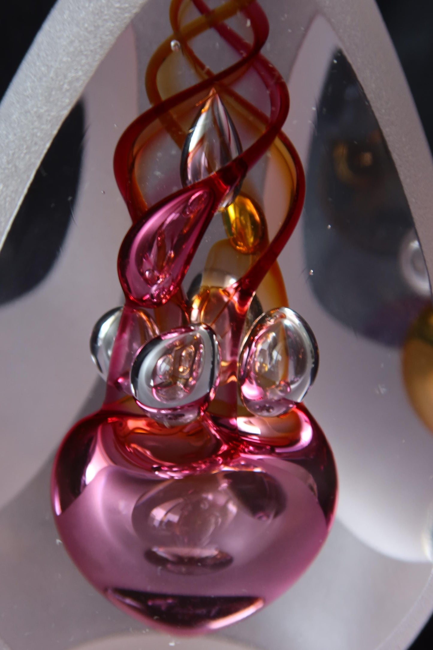 Handmade Blown Art Glass Shaped Sculpture