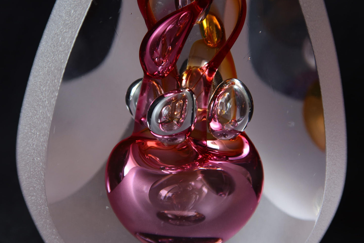 Handmade Blown Art Glass Shaped Sculpture