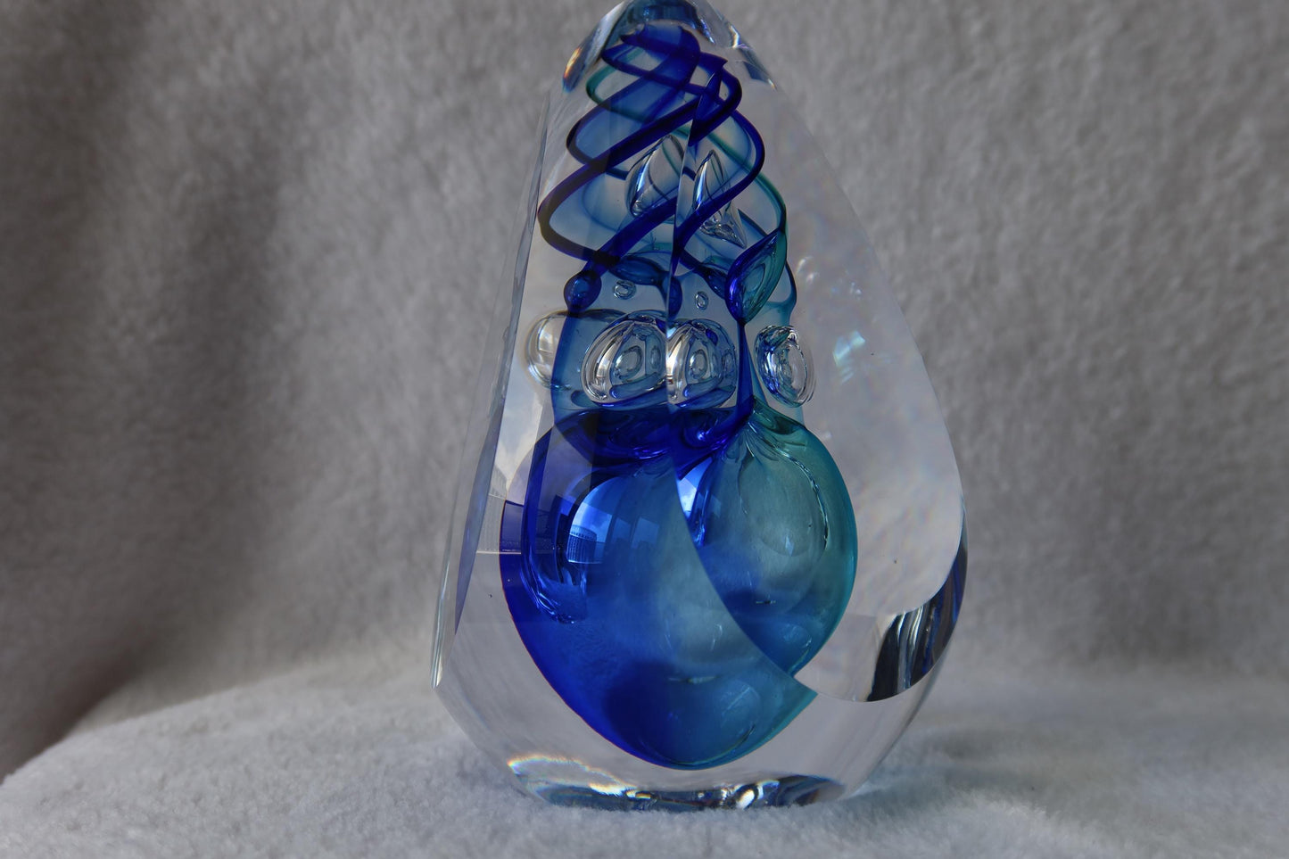Handmade Blown Art Glass Shaped Sculpture