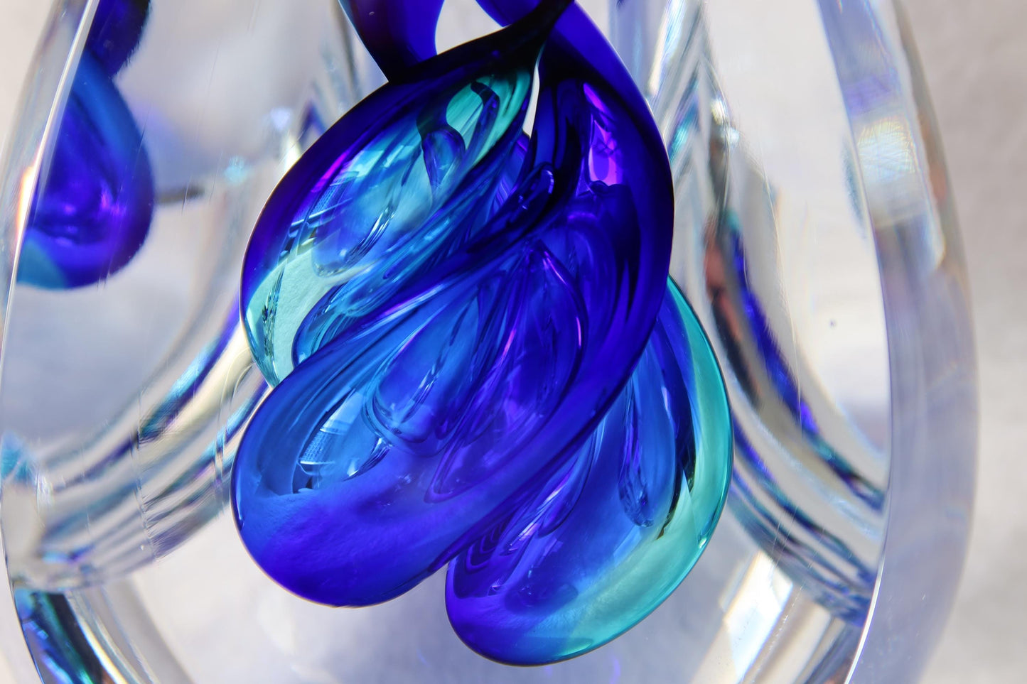Handmade Blown Art Glass Shaped Sculpture