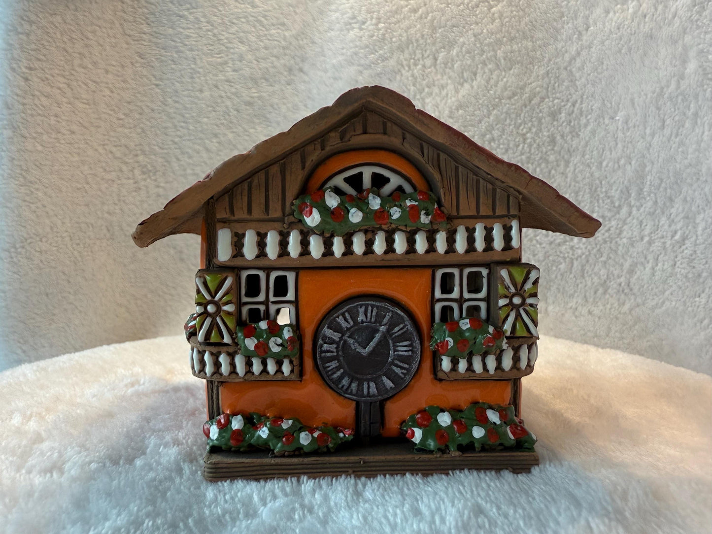 Christmas Ceramic House Collection - Handmade Collectible Miniature, Candle Holder, Room Decoration, Home Decor
