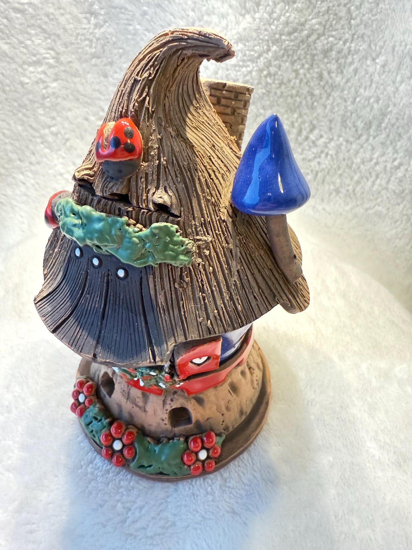 Christmas Ceramic House Collection - Handmade Collectible Miniature, Candle Holder, Room Decoration, Home Decor