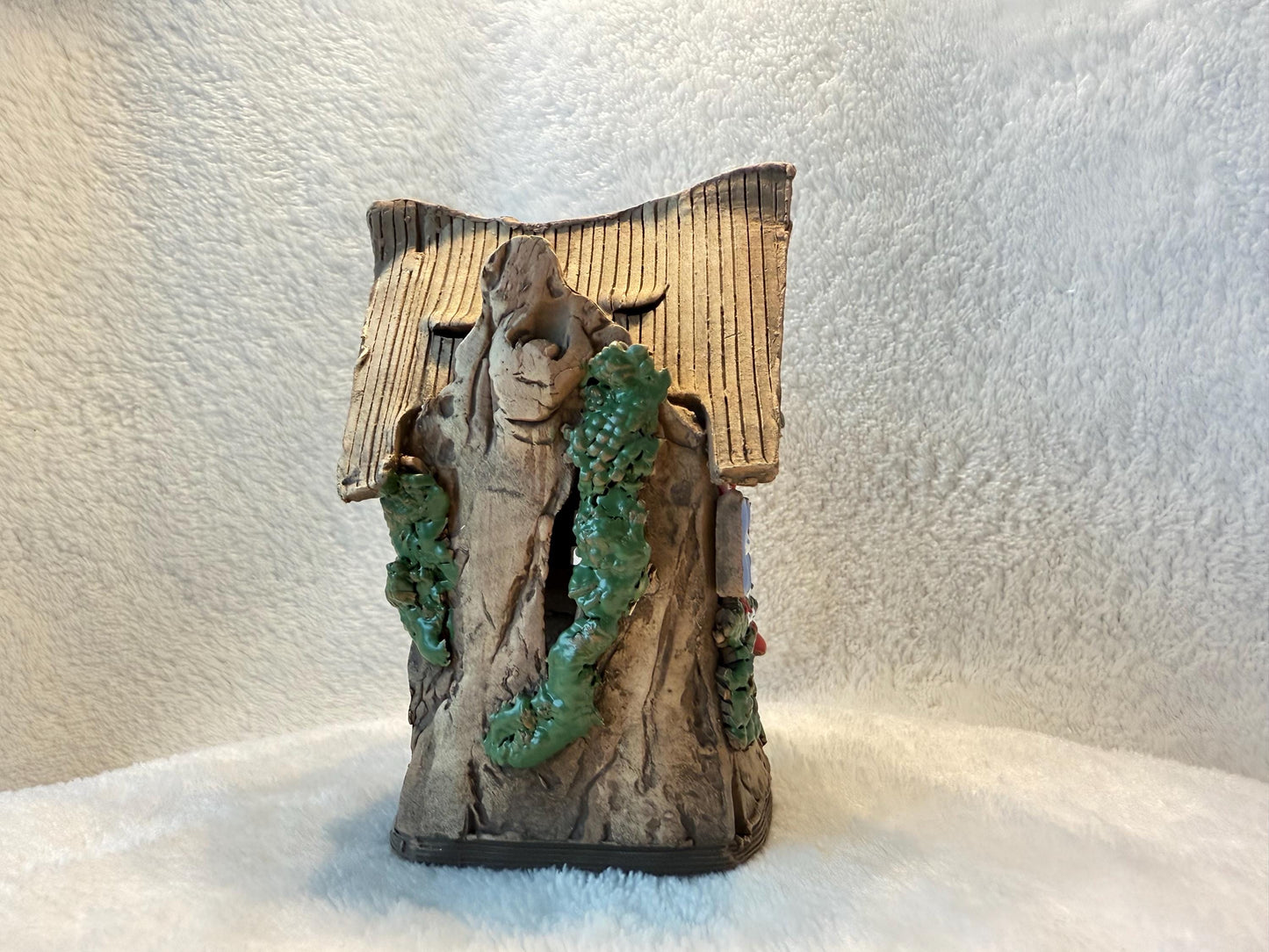 Christmas Ceramic House Collection - Handmade Collectible Miniature, Candle Holder, Room Decoration, Home Decor