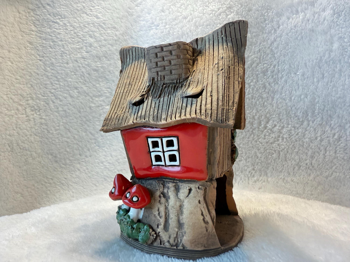 Christmas Ceramic House Collection - Handmade Collectible Miniature, Candle Holder, Room Decoration, Home Decor