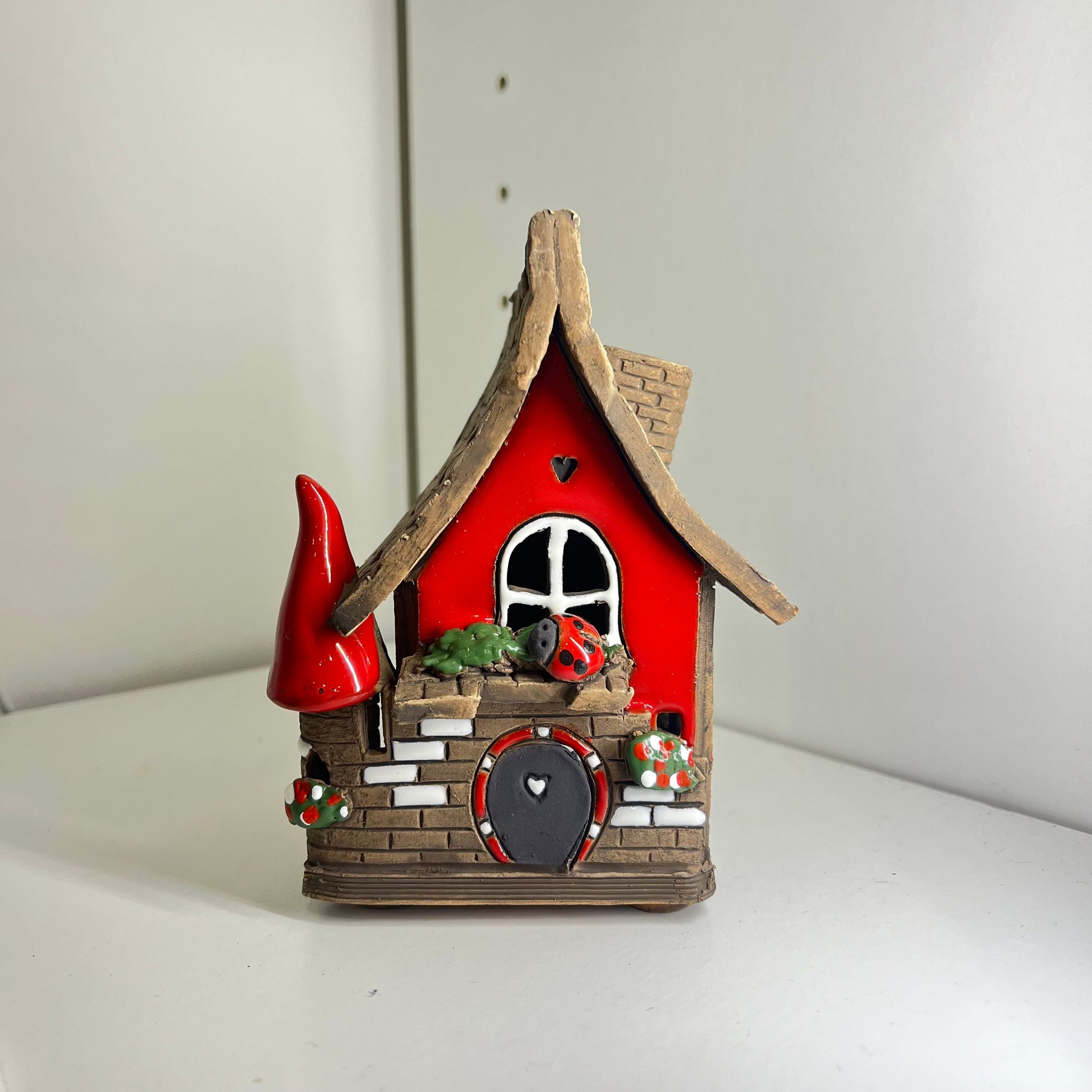 Christmas Ceramic House Collection - Handmade Collectible Miniature, Candle Holder, Room Decoration, Home Decor