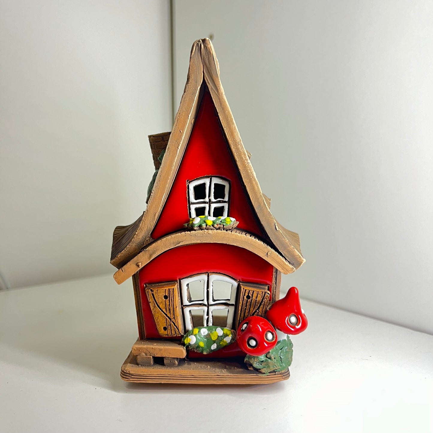 Christmas Ceramic House Collection - Handmade Collectible Miniature, Candle Holder, Room Decoration, Home Decor