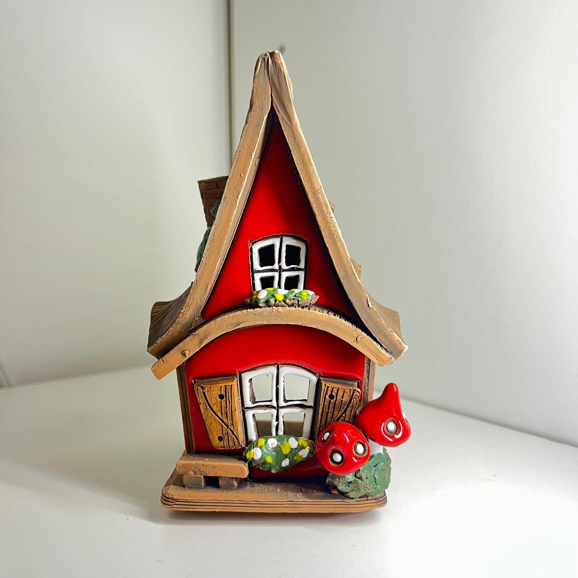 Christmas Ceramic House Collection - Handmade Collectible Miniature, Candle Holder, Room Decoration, Home Decor