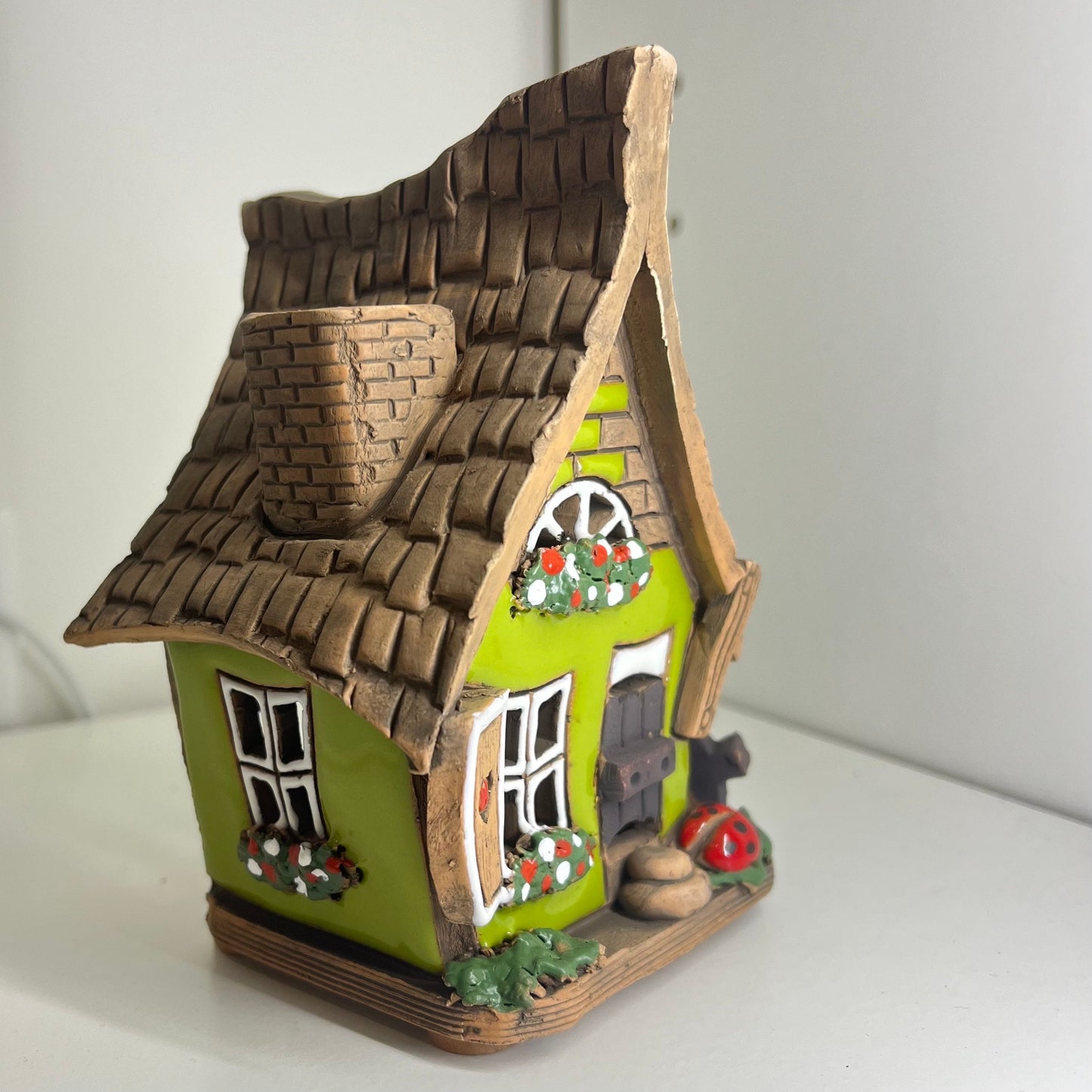 Christmas Ceramic House Collection - Handmade Collectible Miniature, Candle Holder, Room Decoration, Home Decor