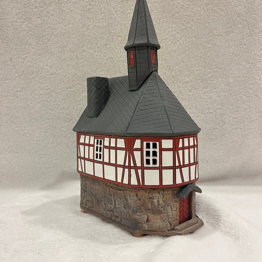 Christmas Ceramic House Art Tealight Candle Holder Room Decoration Handcrafted Collectible Miniature House (G192)