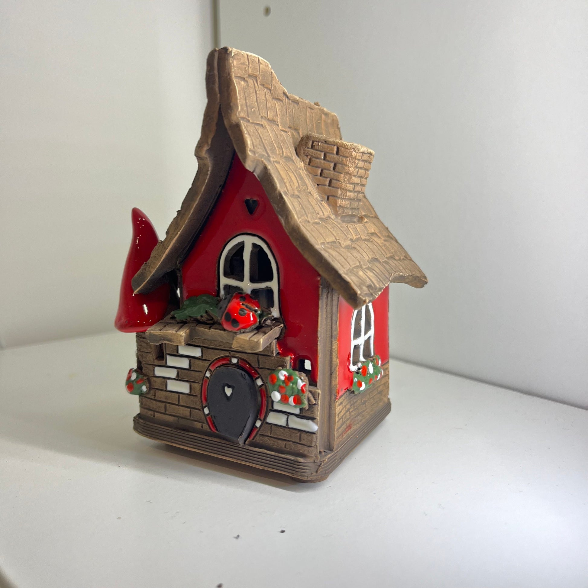 Christmas Ceramic House Collection - Handmade Collectible Miniature, Candle Holder, Room Decoration, Home Decor