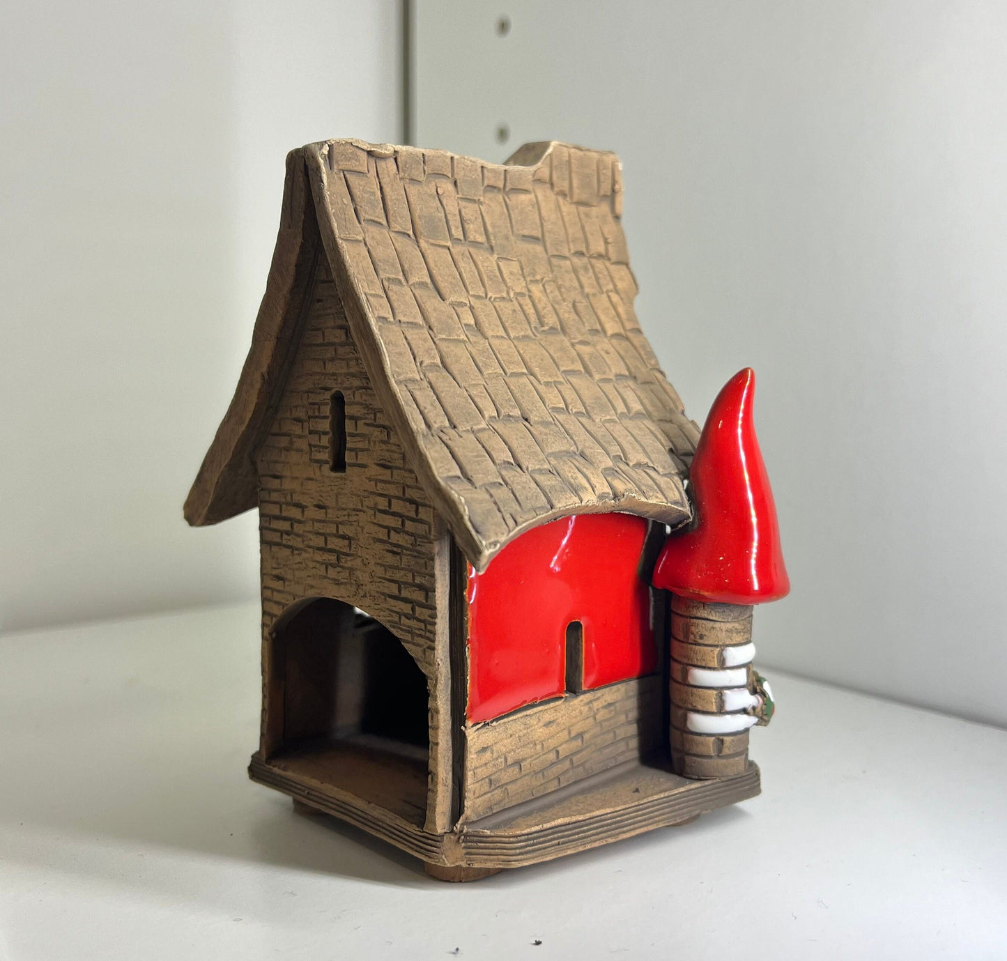 Christmas Ceramic House Collection - Handmade Collectible Miniature, Candle Holder, Room Decoration, Home Decor