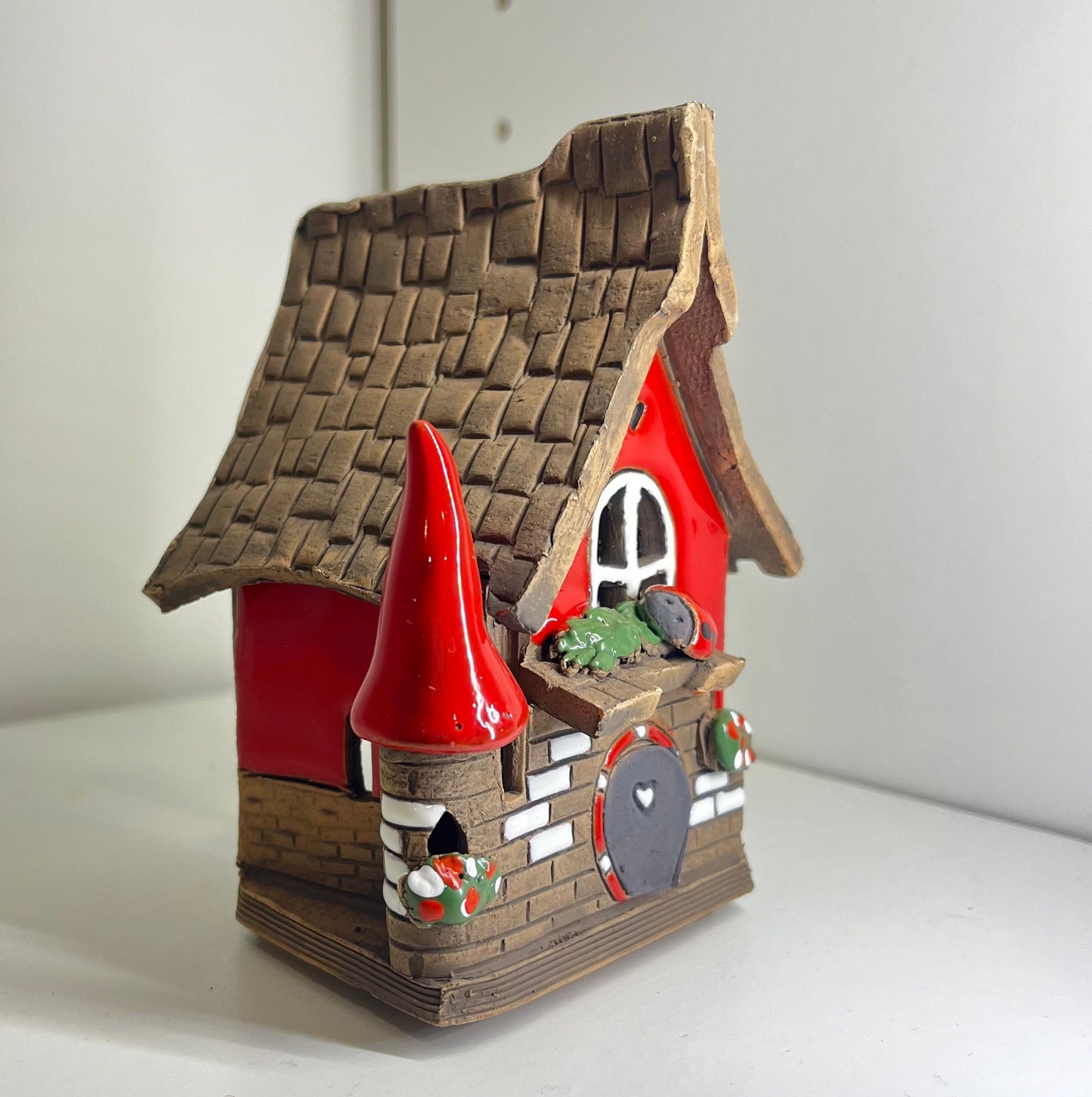 Christmas Ceramic House Collection - Handmade Collectible Miniature, Candle Holder, Room Decoration, Home Decor