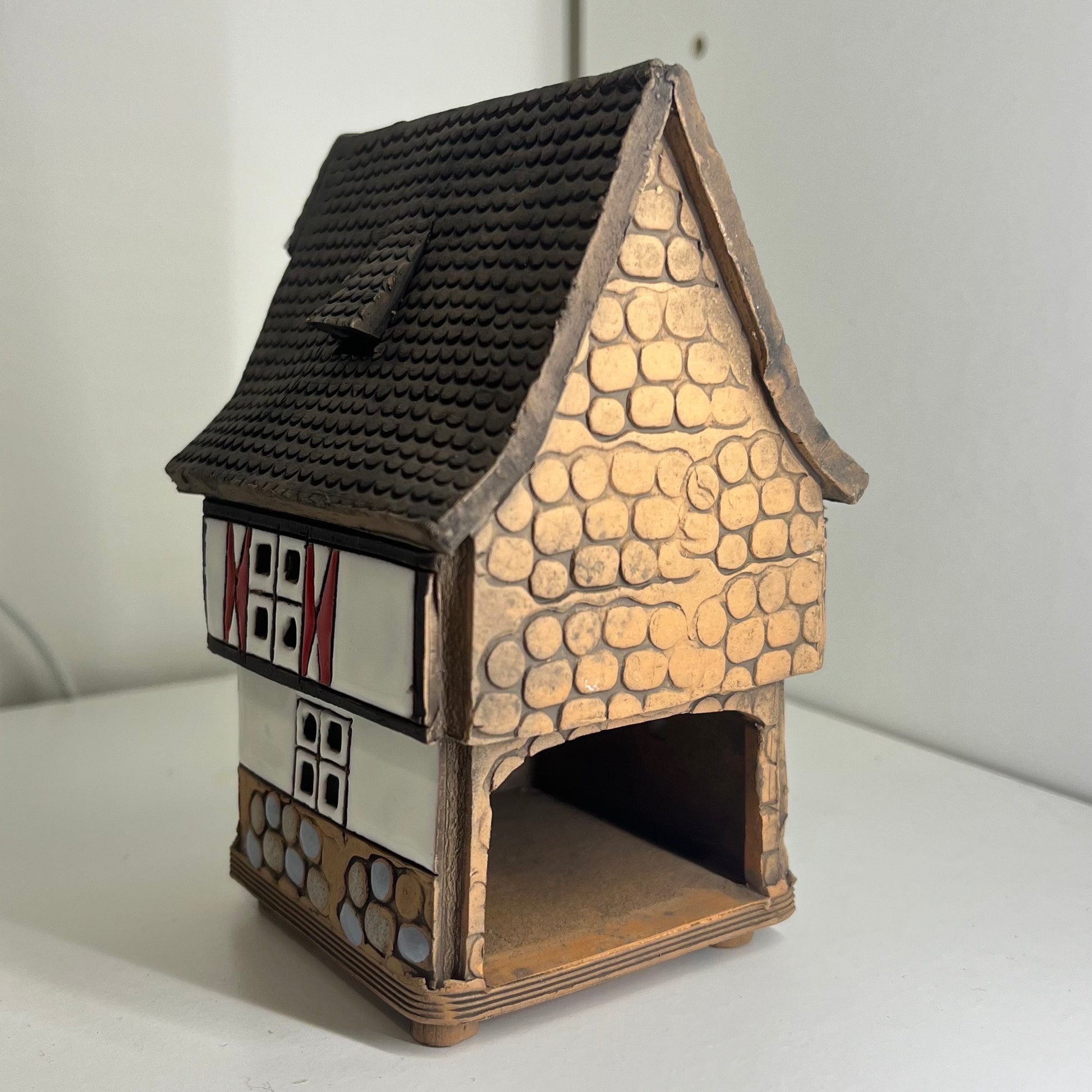 Christmas Ceramic House Collection - Handmade Collectible Miniature, Candle Holder, Room Decoration, Home Decor