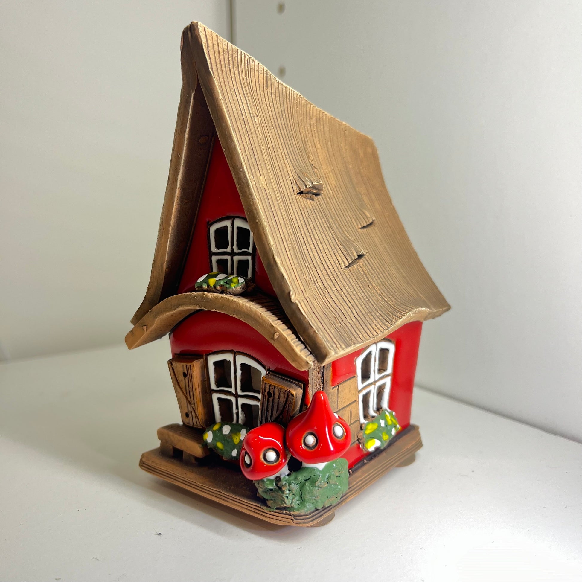 Christmas Ceramic House Collection - Handmade Collectible Miniature, Candle Holder, Room Decoration, Home Decor