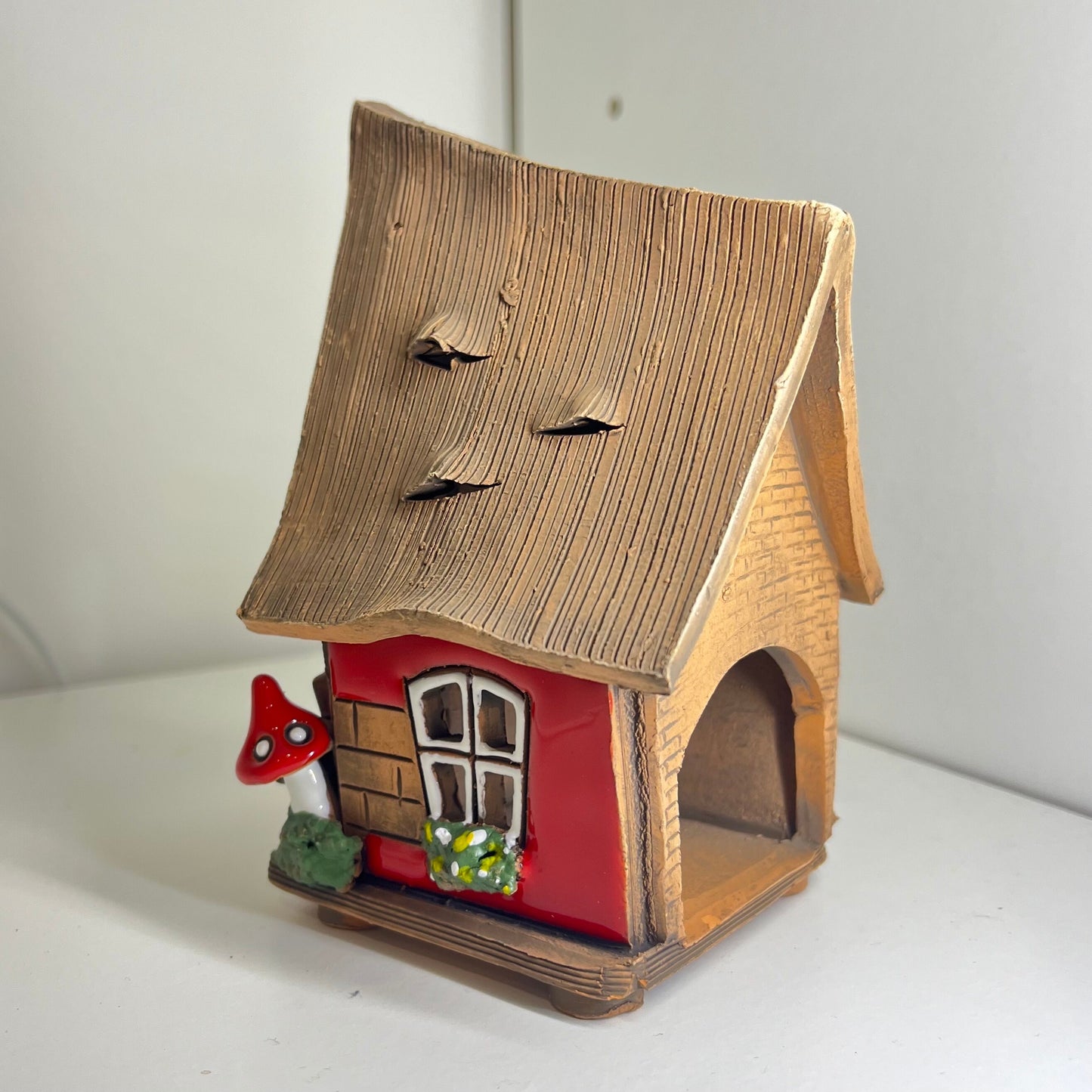 Christmas Ceramic House Collection - Handmade Collectible Miniature, Candle Holder, Room Decoration, Home Decor