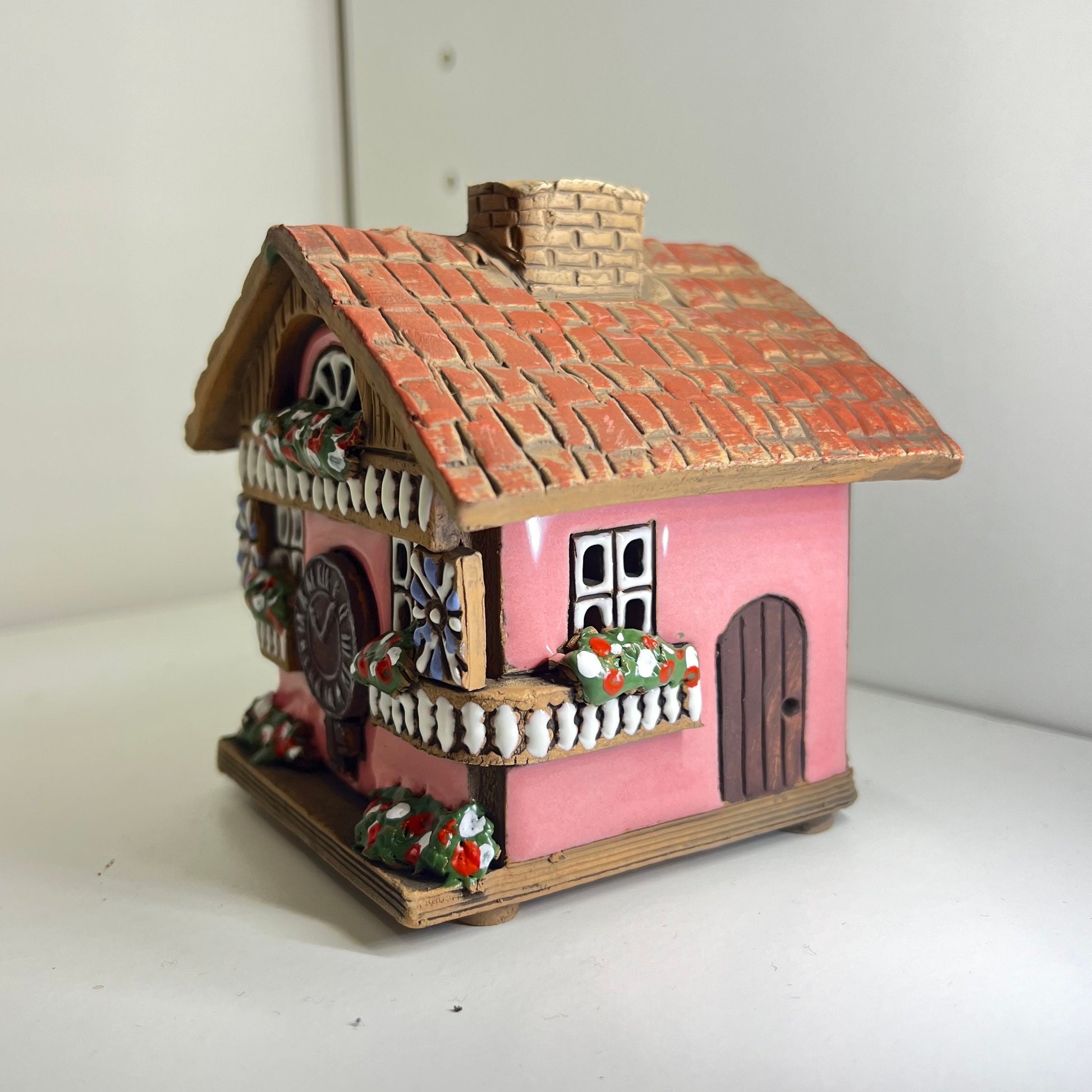 Christmas Ceramic House Collection - Handmade Collectible Miniature, Candle Holder, Room Decoration, Home Decor