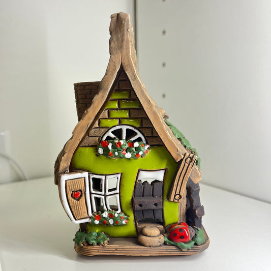 Christmas Ceramic House Collection - Handmade Collectible Miniature, Candle Holder, Room Decoration, Home Decor