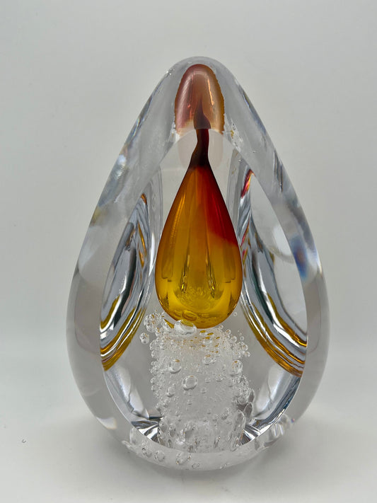 Handmade Blown Art Glass Shaped Sculpture