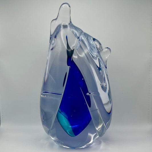 Handmade Blown Art Glass Shaped Sculpture