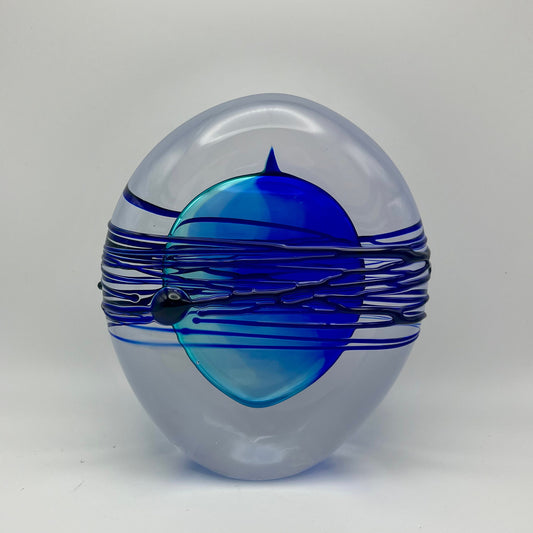 Handmade Blown Art Glass Shaped Sculpture