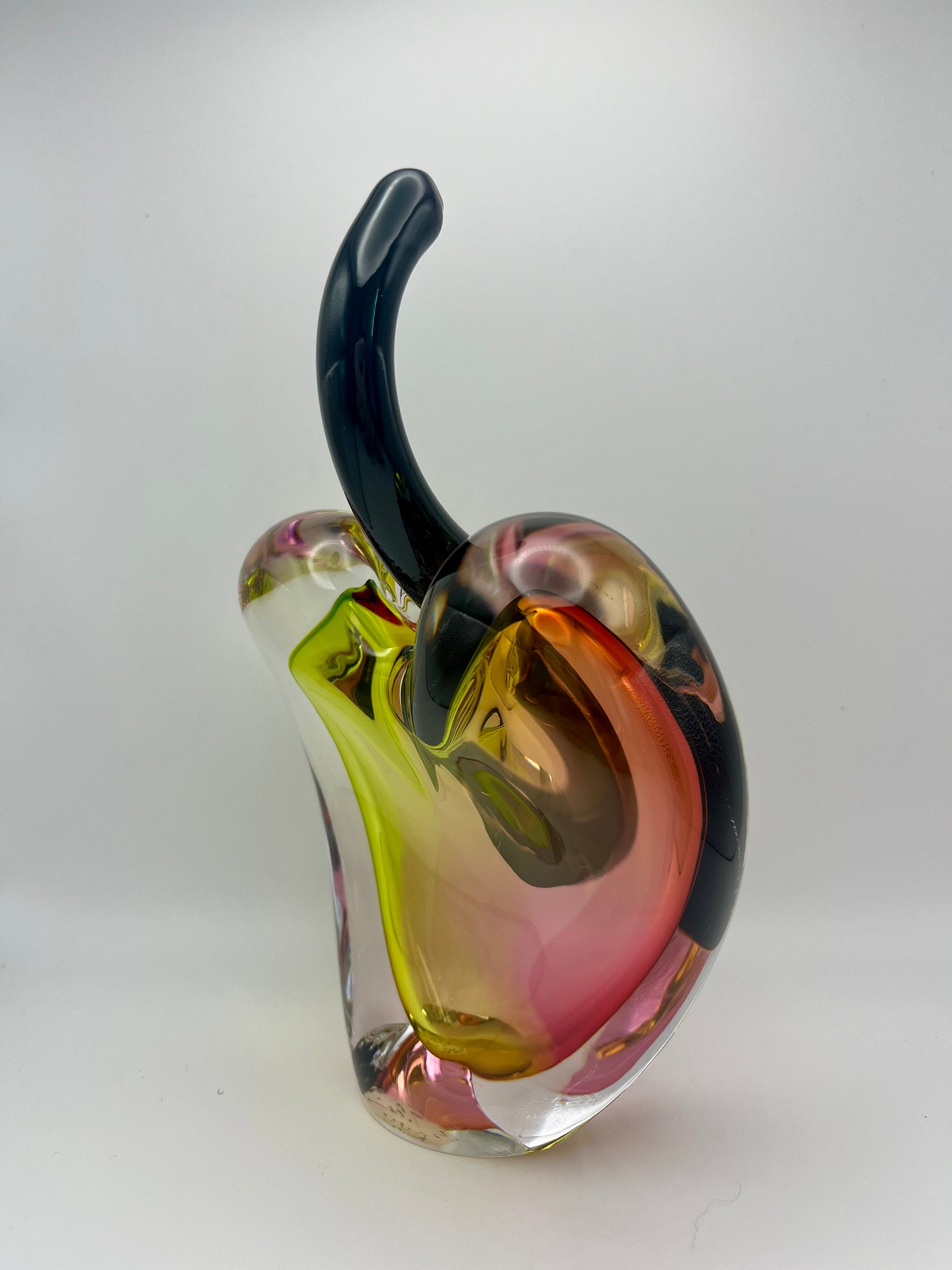 Handmade Blown Art Glass Shaped Sculpture