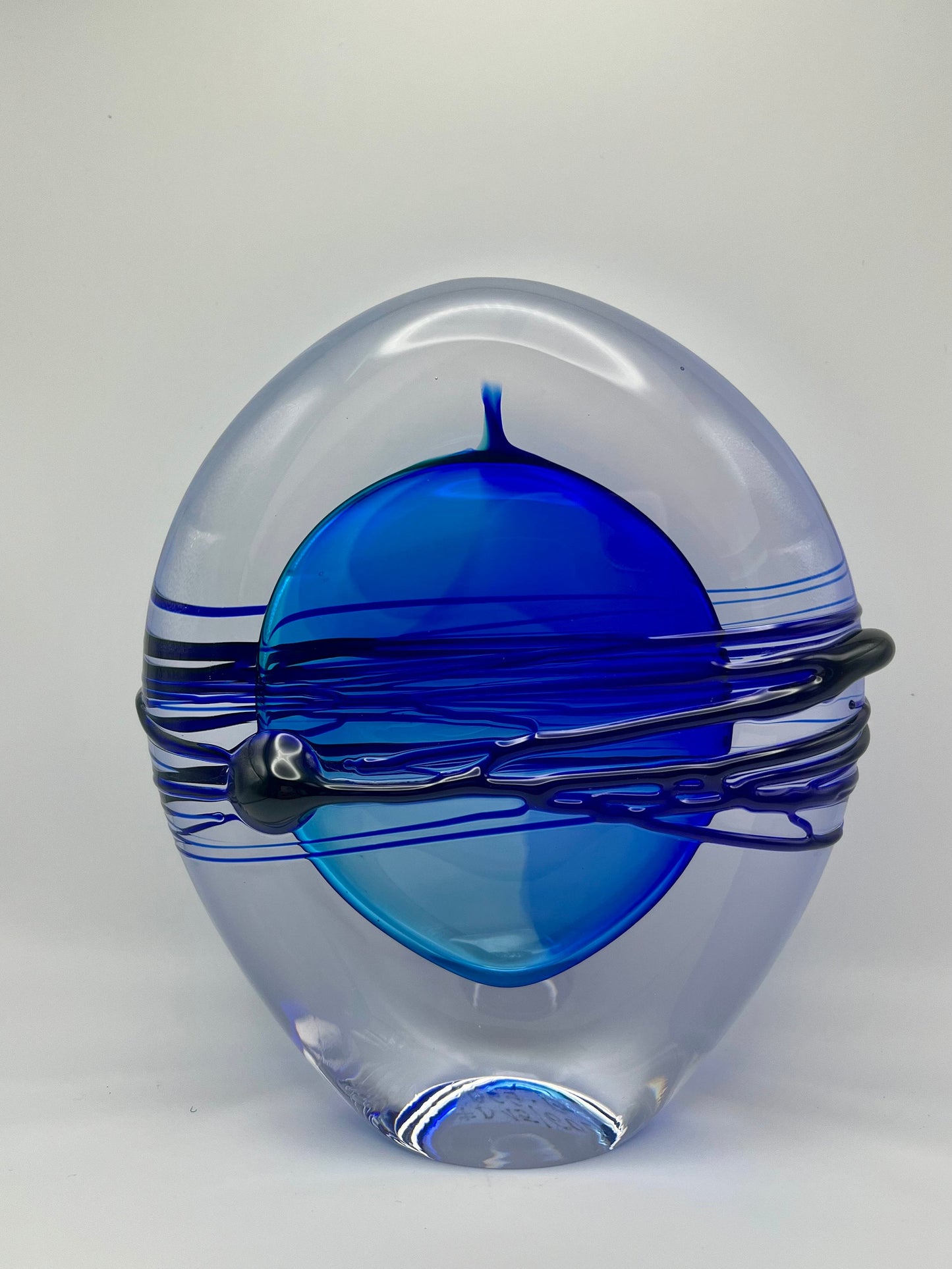 Handmade Blown Art Glass Shaped Sculpture