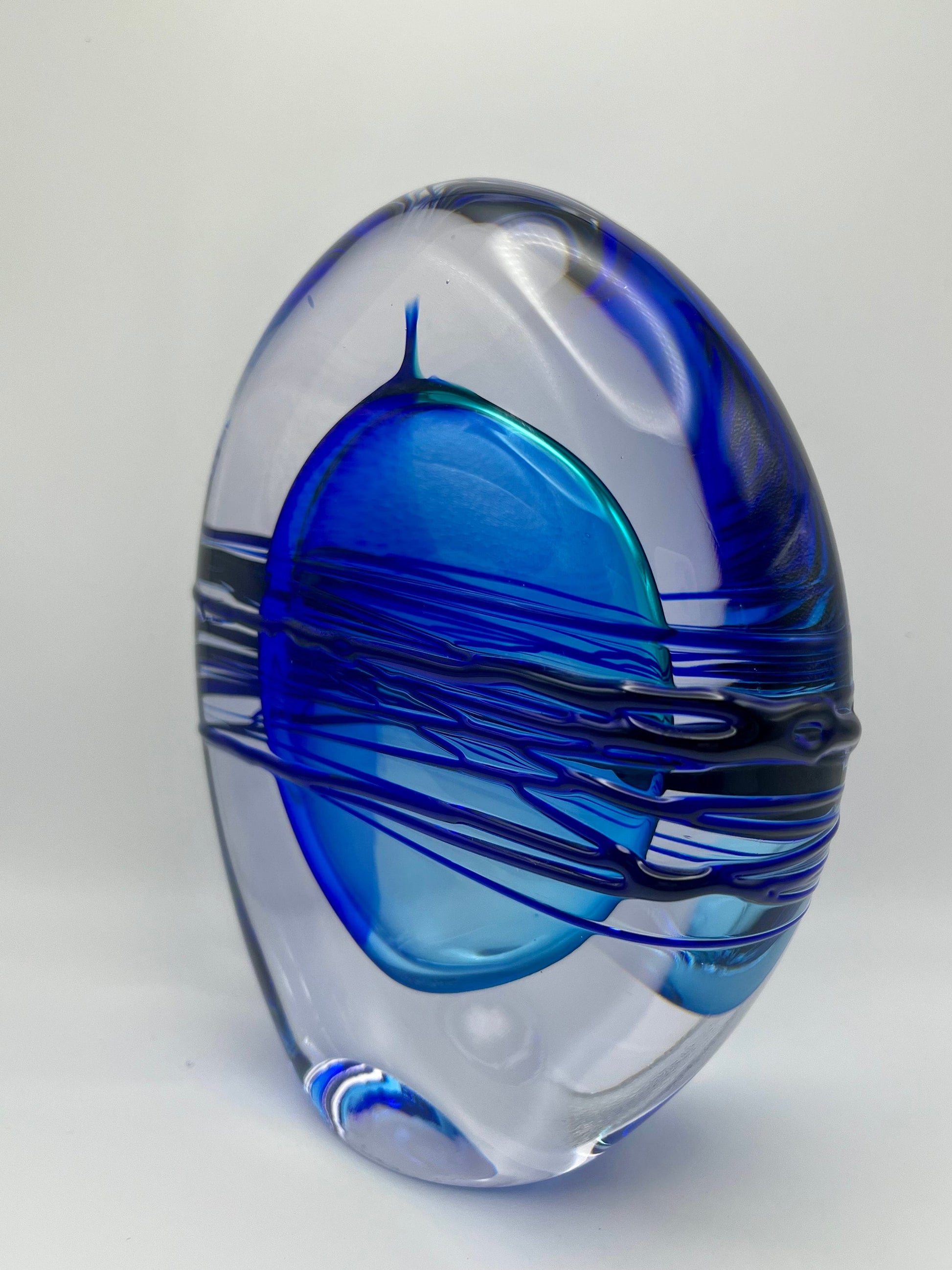 Handmade Blown Art Glass Shaped Sculpture