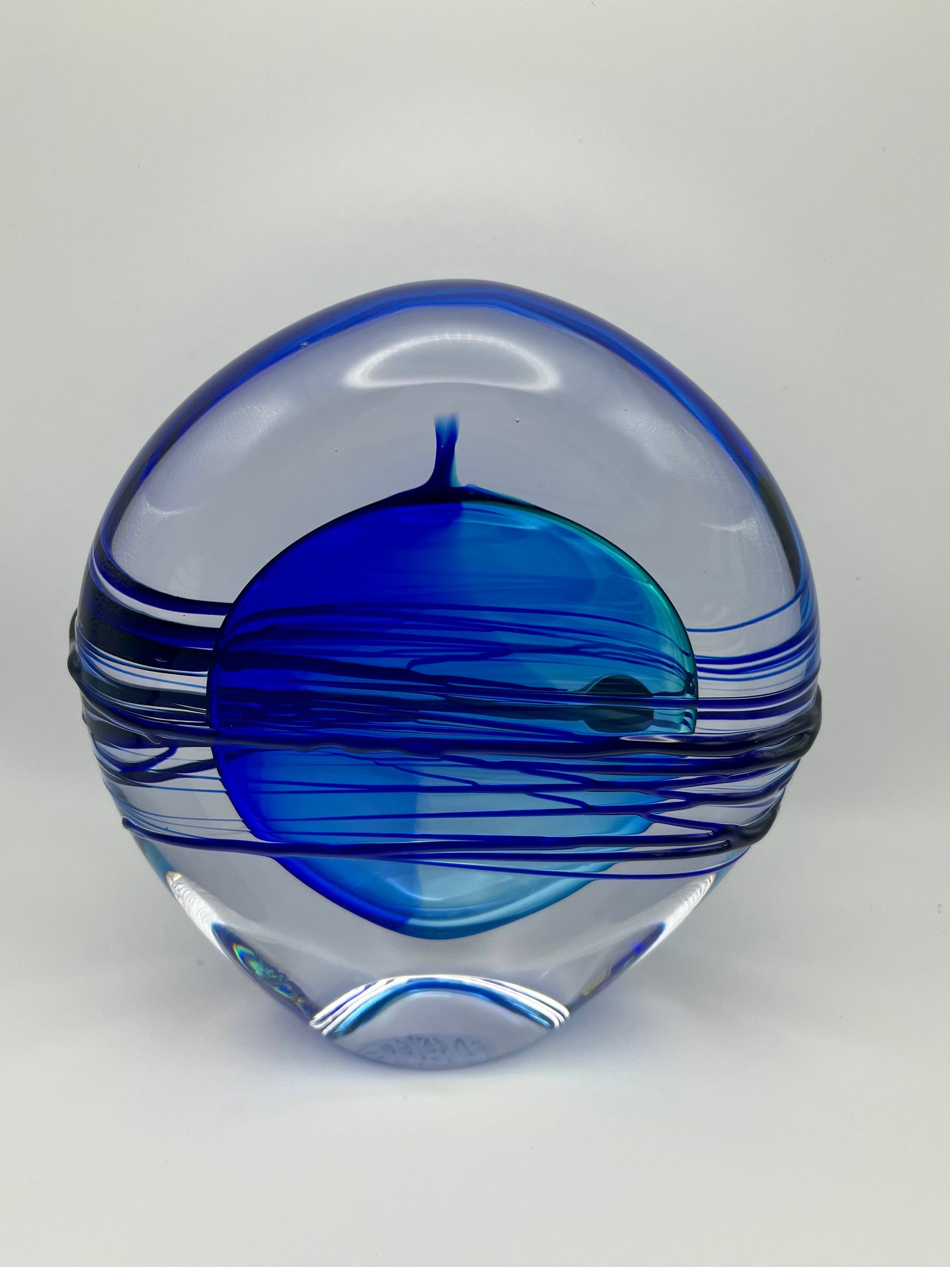 Handmade Blown Art Glass Shaped Sculpture