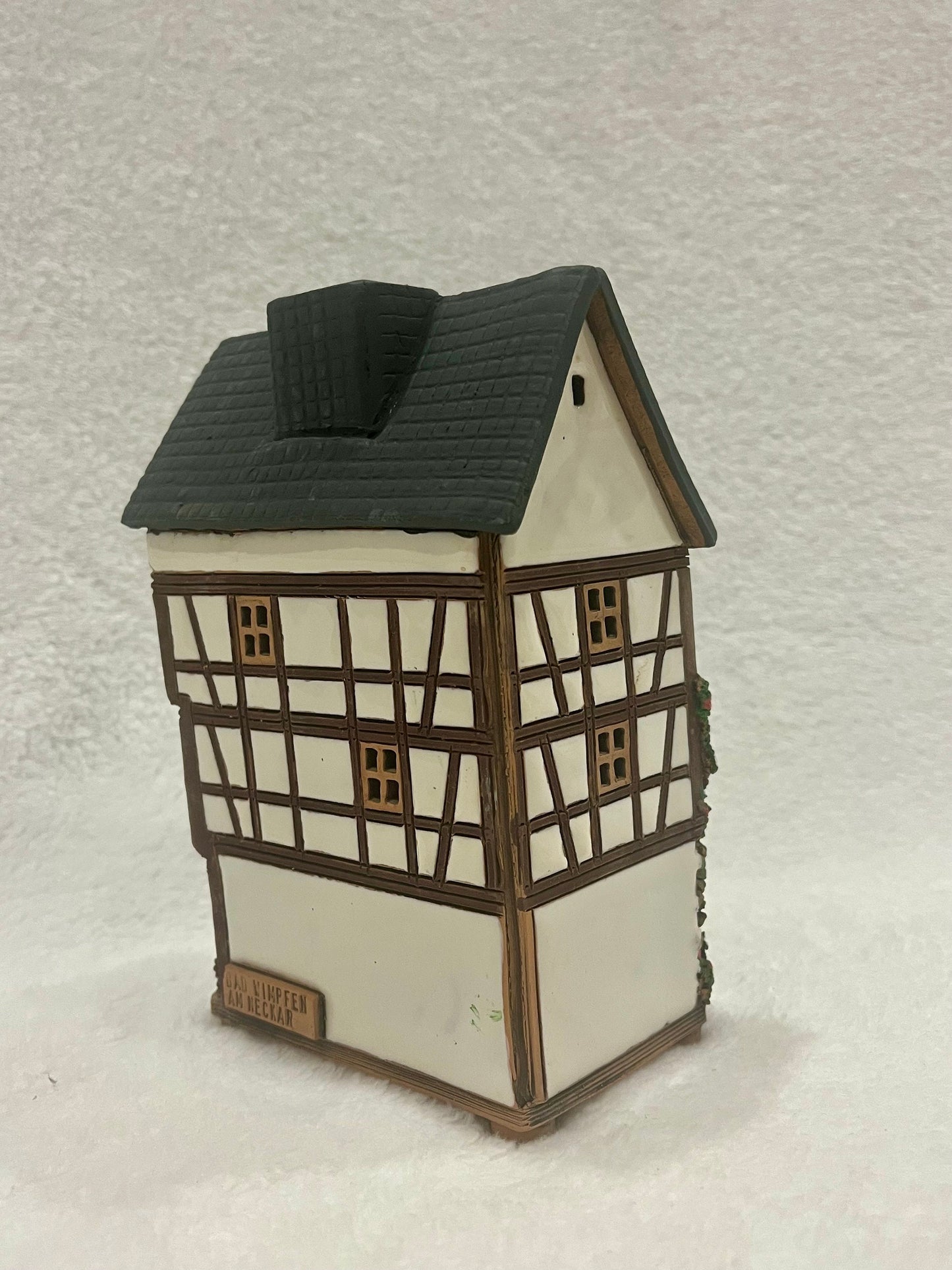 Christmas Ceramic House Art Tealight Candle Holder Room Decoration Handcrafted Collectible Miniature House GB140