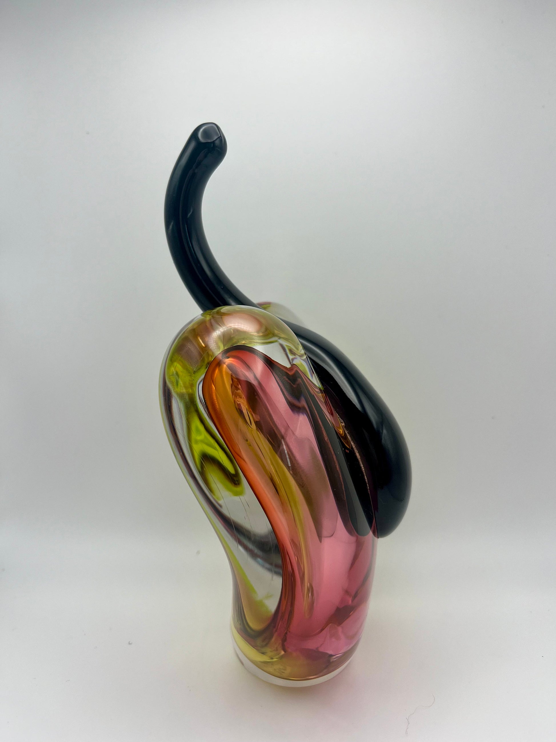 Handmade Blown Art Glass Shaped Sculpture