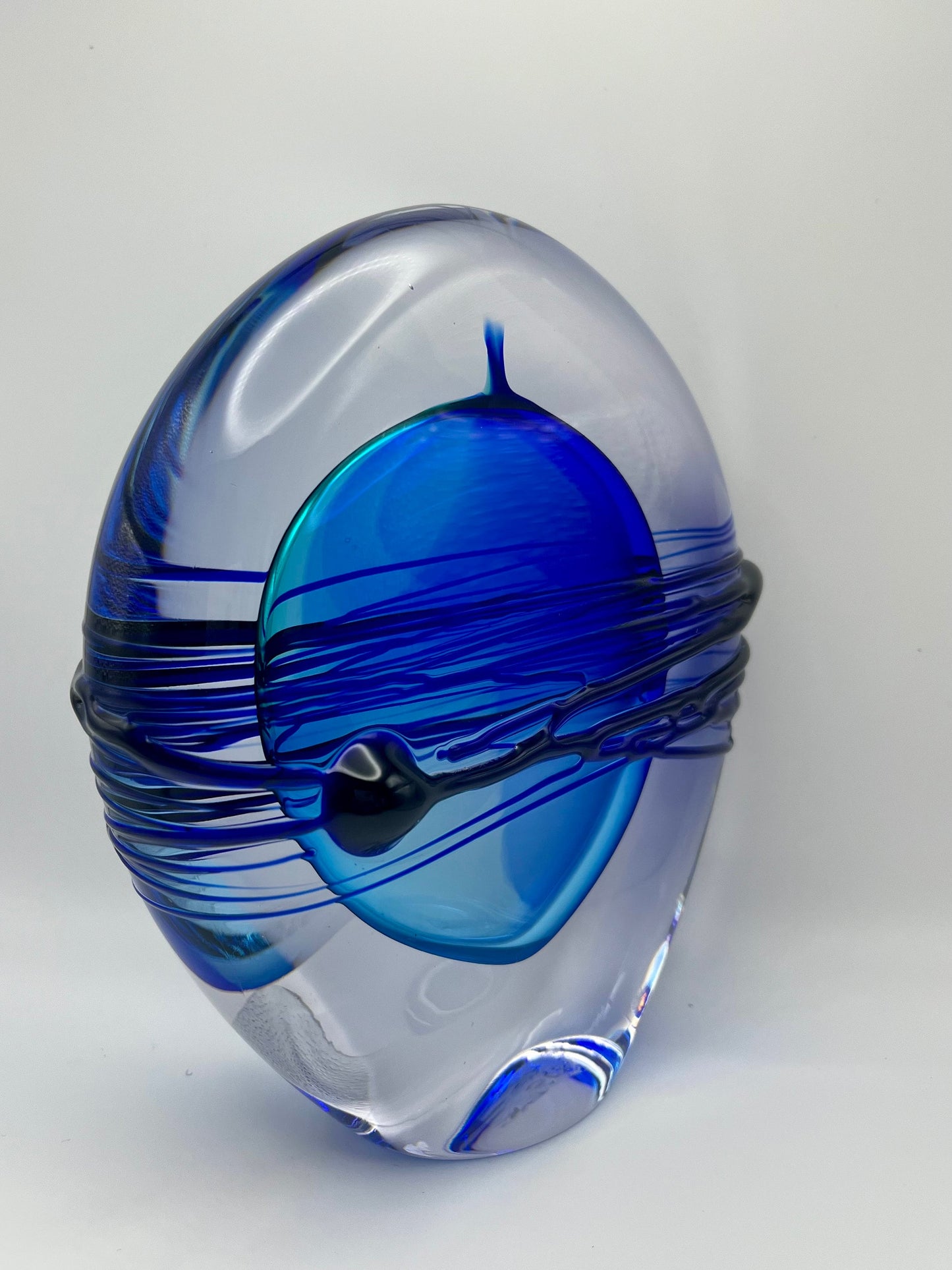 Handmade Blown Art Glass Shaped Sculpture