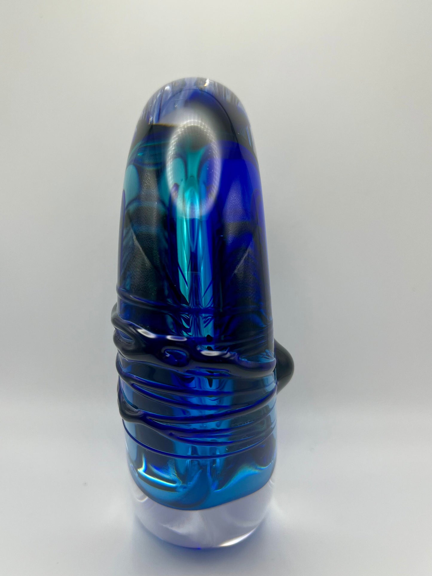 Handmade Blown Art Glass Shaped Sculpture