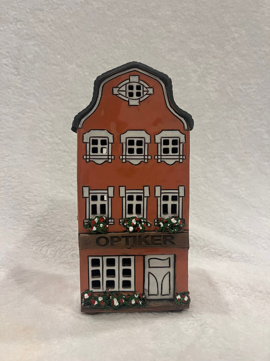 Christmas Ceramic House Art Tealight Candle Holder Room Decoration Handcrafted Collectible Miniature House G177