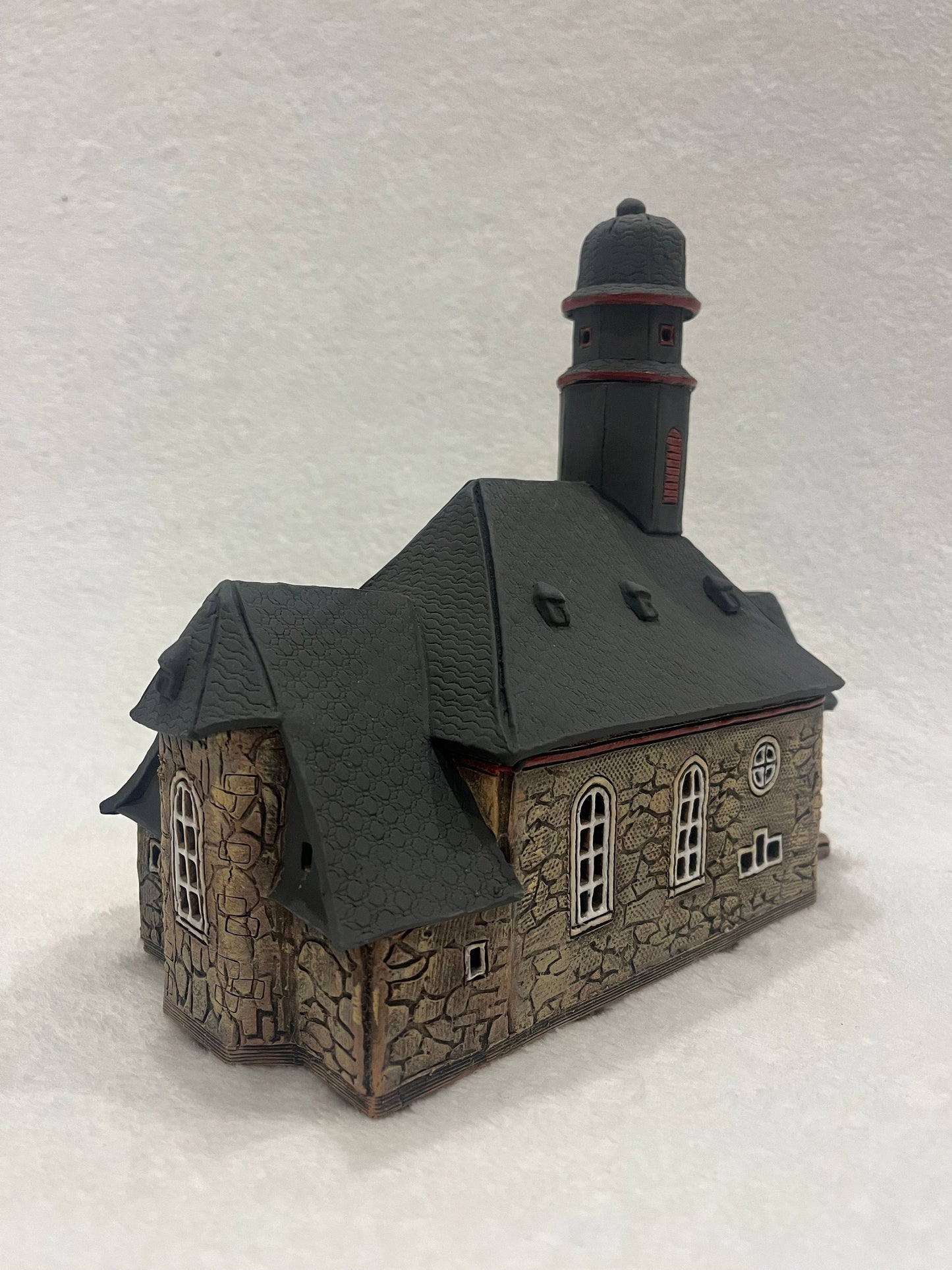 Christmas Ceramic House Art Tealight Candle Holder Room Decoration Handcrafted Collectible Miniature House G240