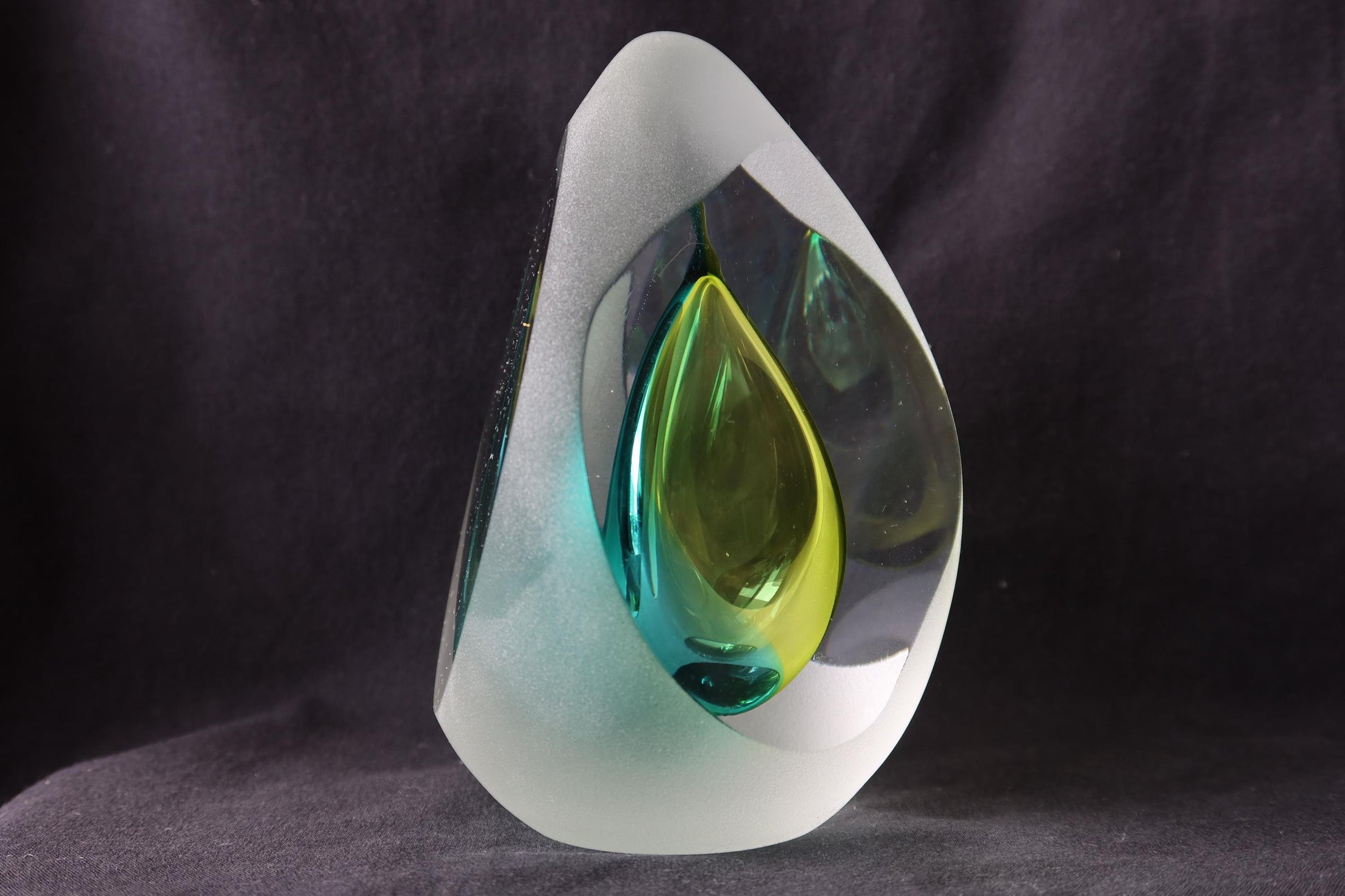 Handmade Blown Art Glass Shaped Sculpture