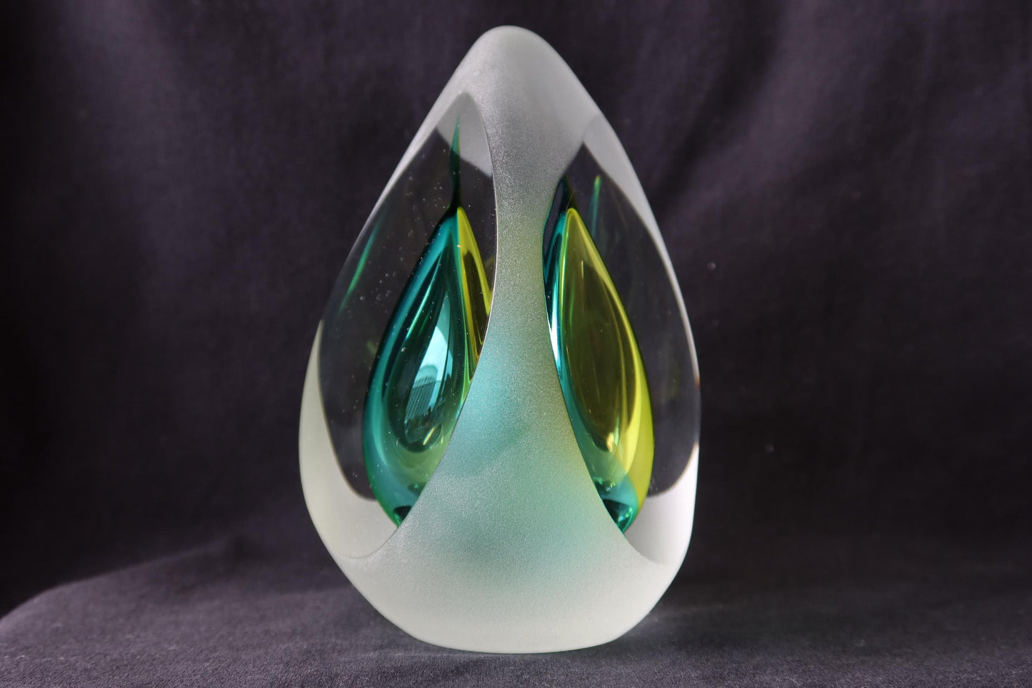 Handmade Blown Art Glass Shaped Sculpture