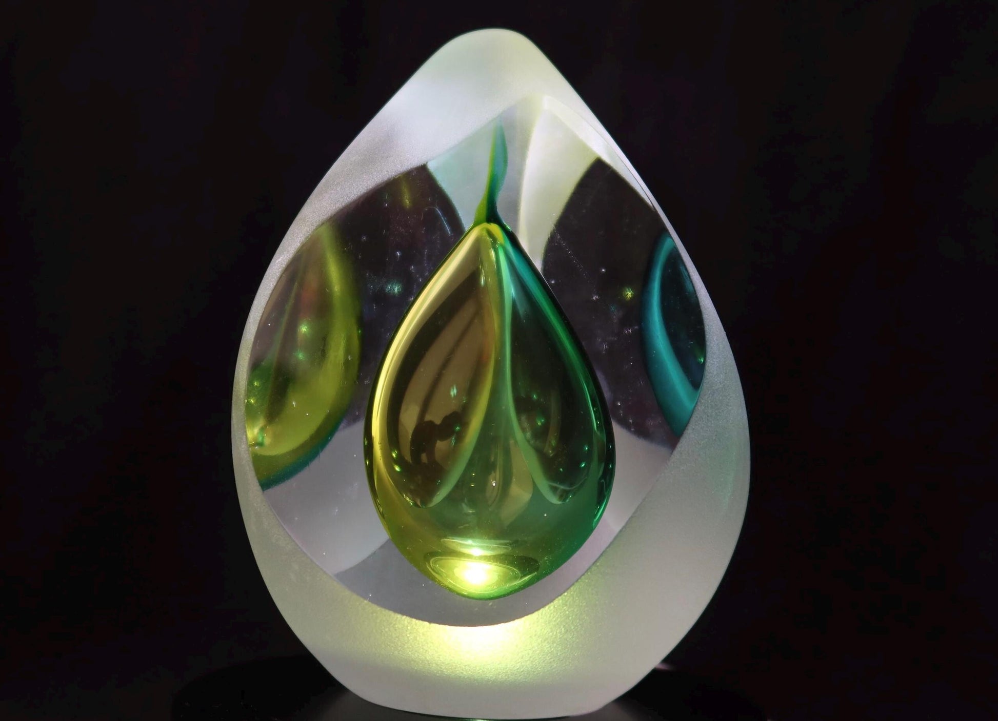 Handmade Blown Art Glass Shaped Sculpture